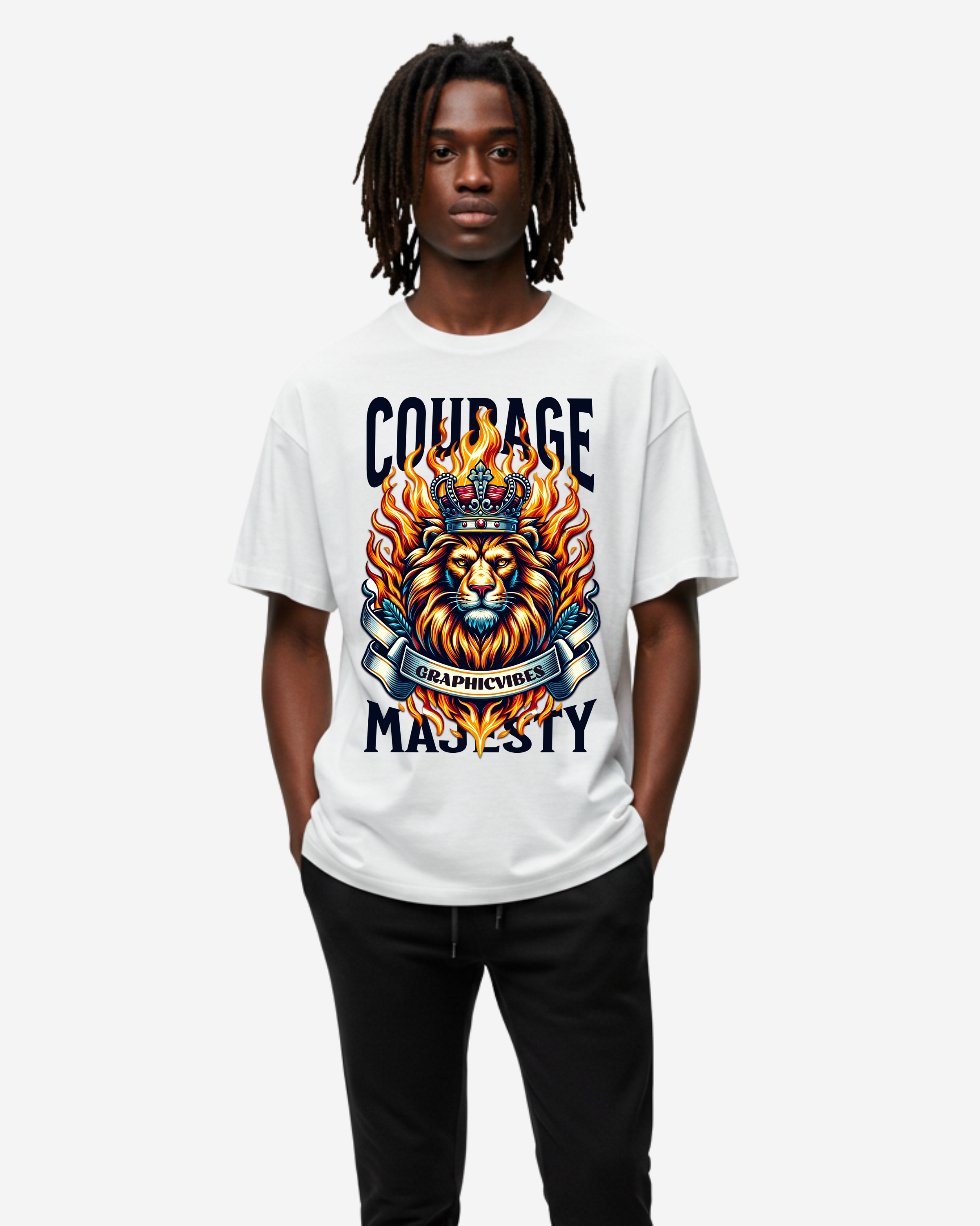 Roar with Authority Men's Oversized T-Shirt