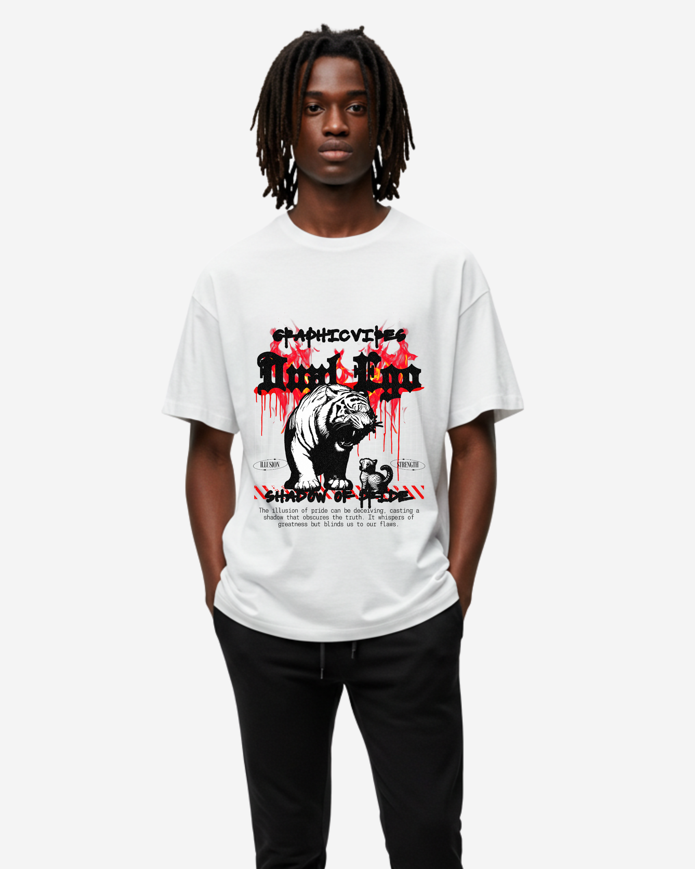 Dual Ego Men's Oversized T-Shirt