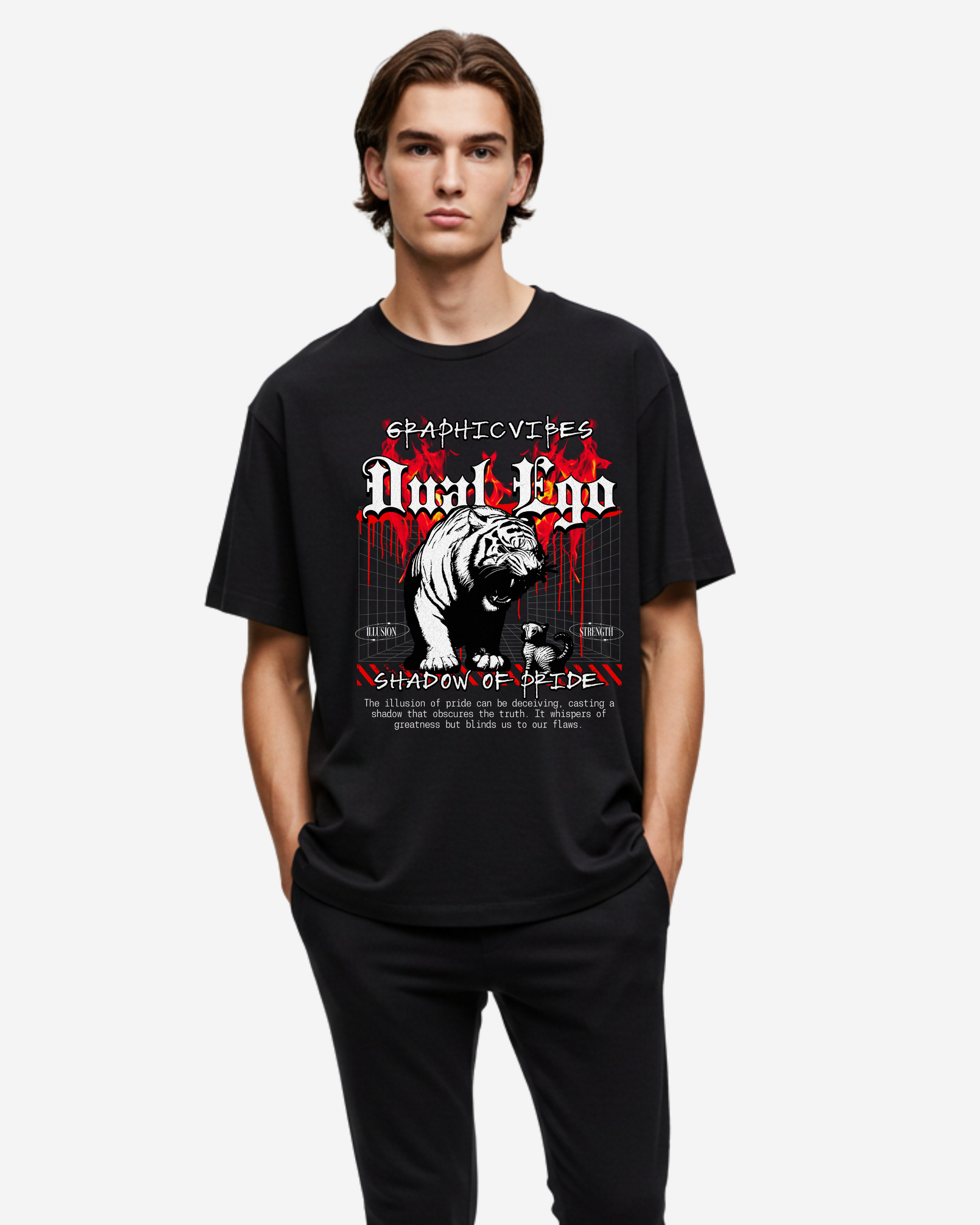 Dual Ego Men's Oversized T-Shirt