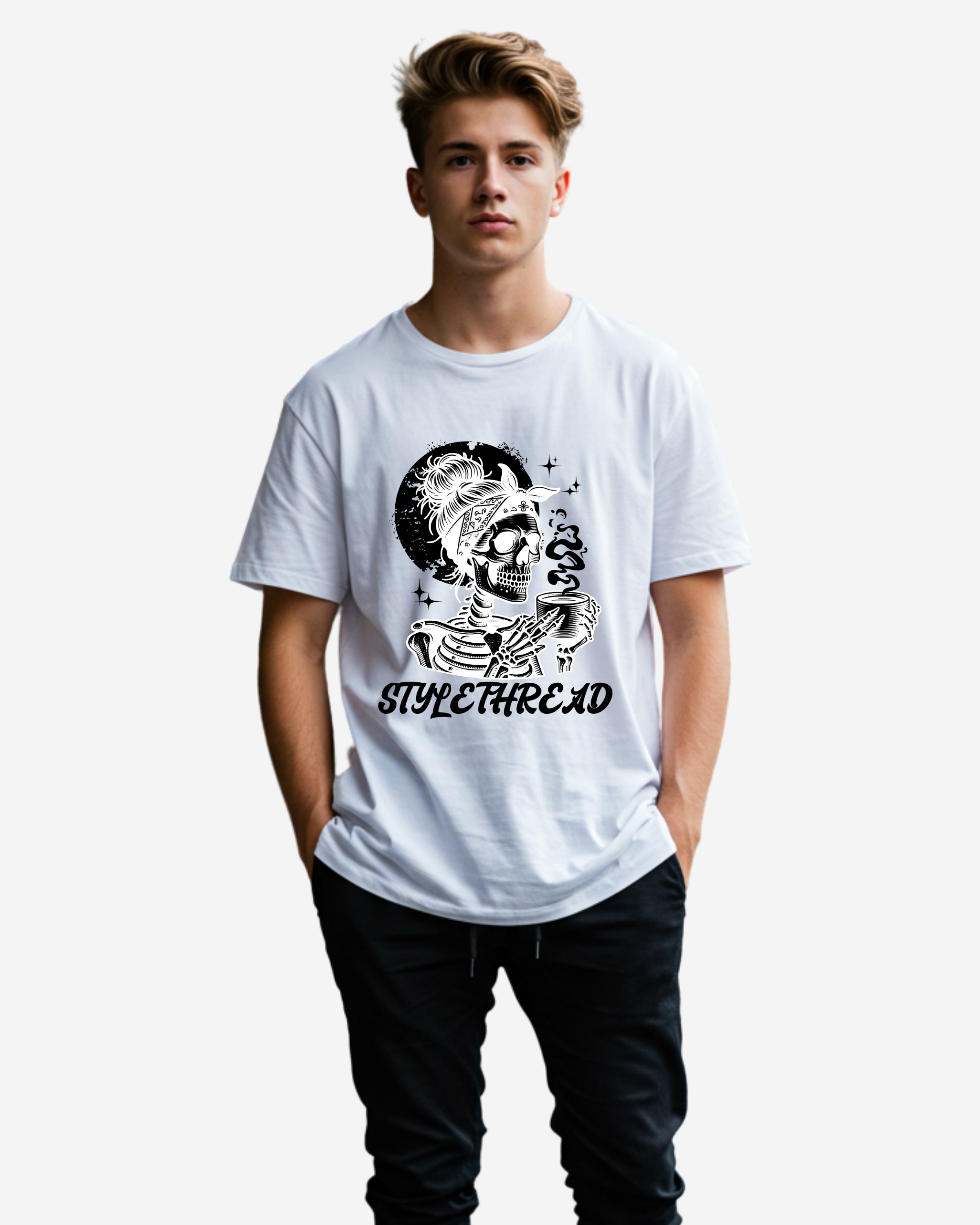 Skull coffee Men's Oversized T-Shirt
