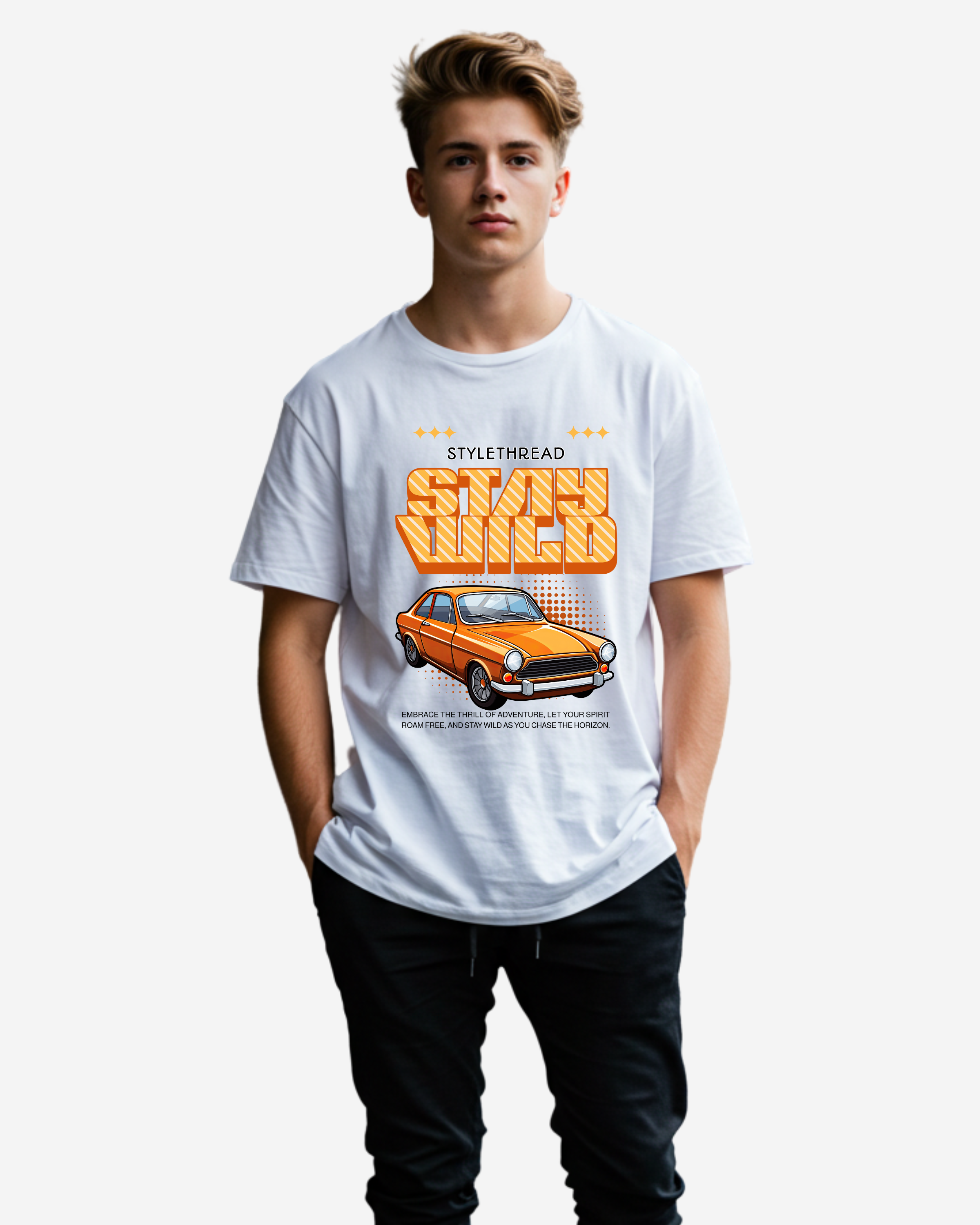 Stay Wild Vintage Men's Oversized T-Shirt