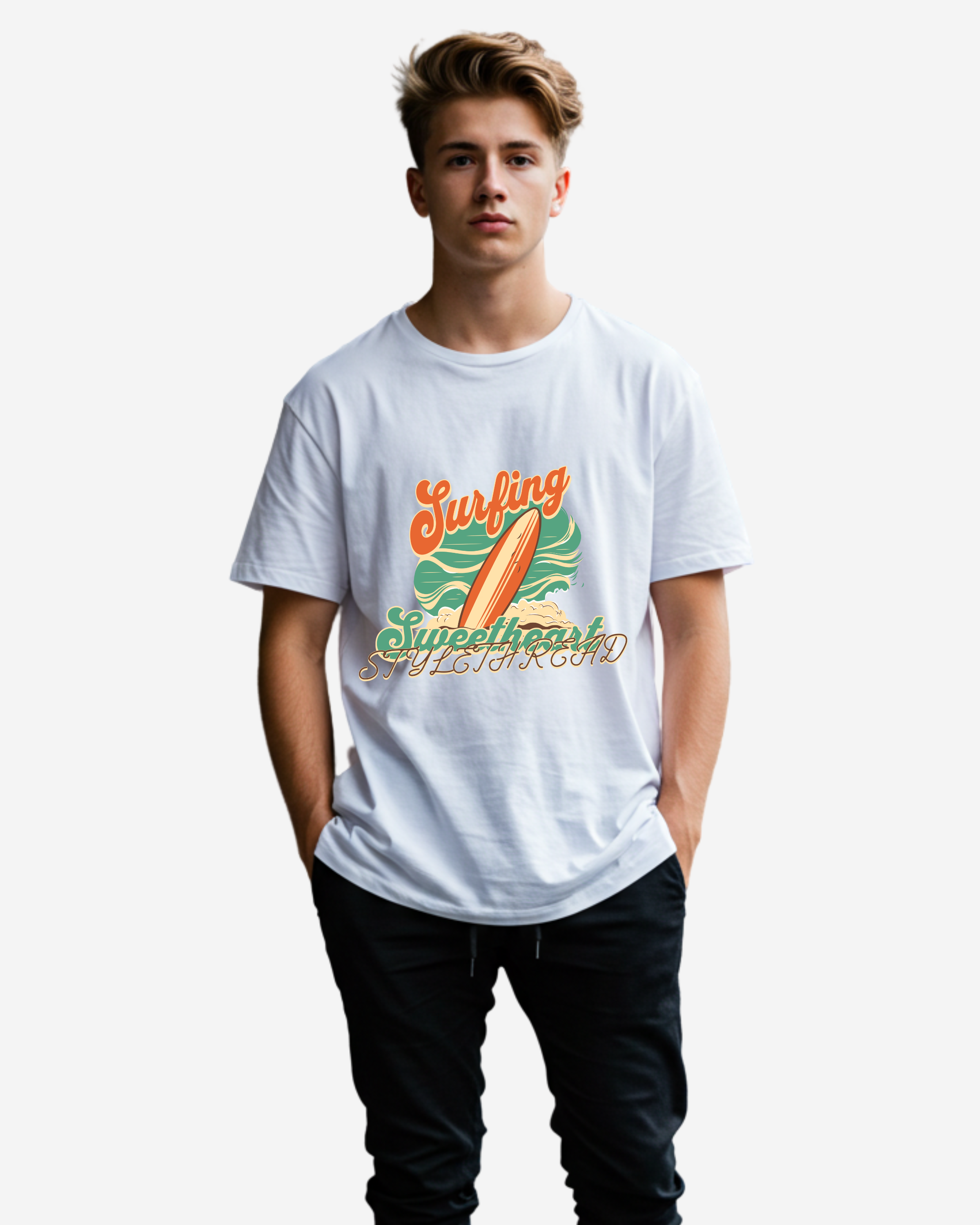 Surfing Sweetheart Men's Oversized T-Shirt