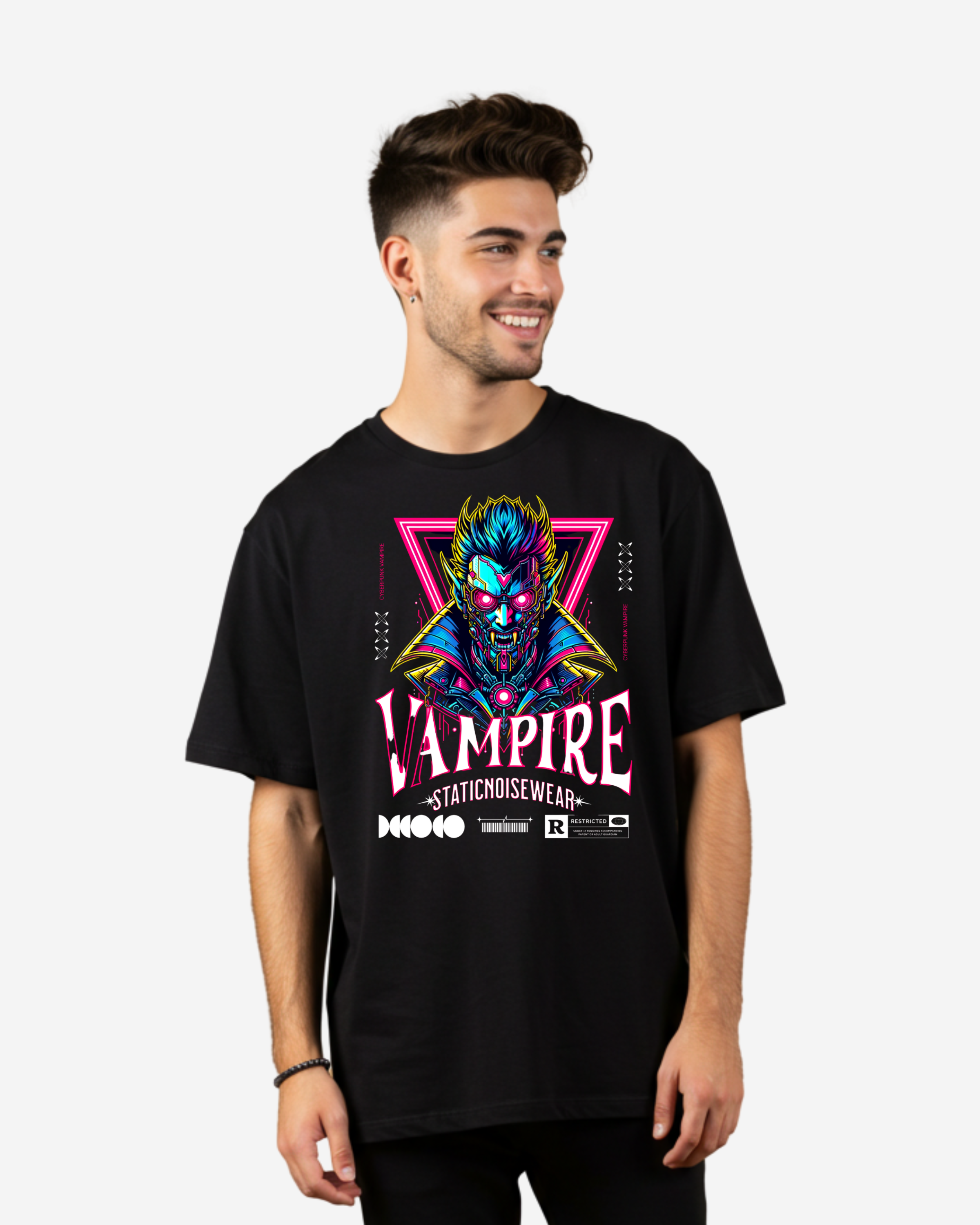 Vampire Cyberpunk Men's Oversized T-Shirt