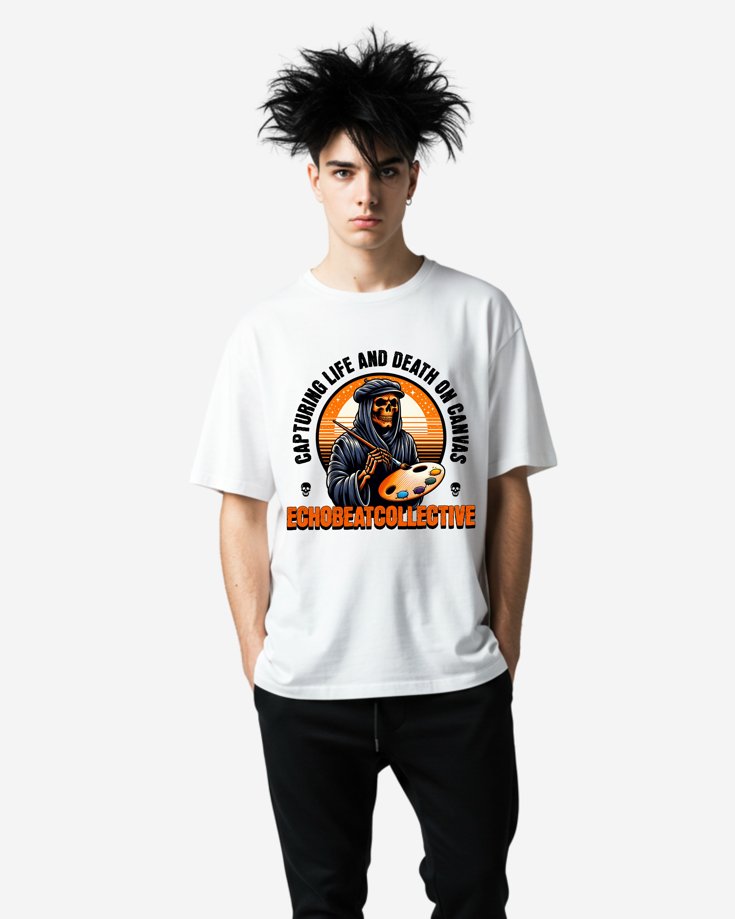 Capturing life and Death on Canvas Men's Oversized T-Shirt