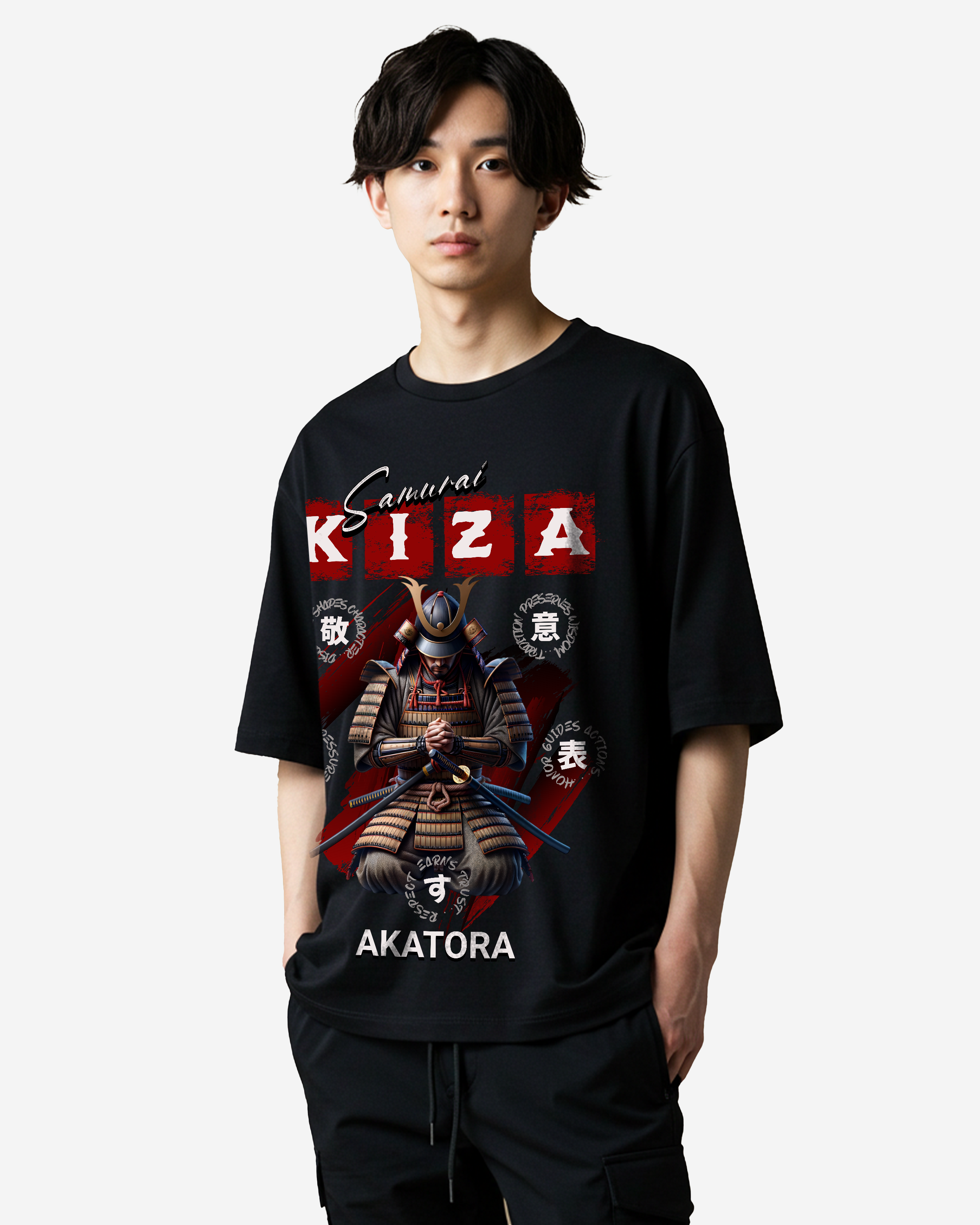 Samurai: Kiza Oversized T-Shirts