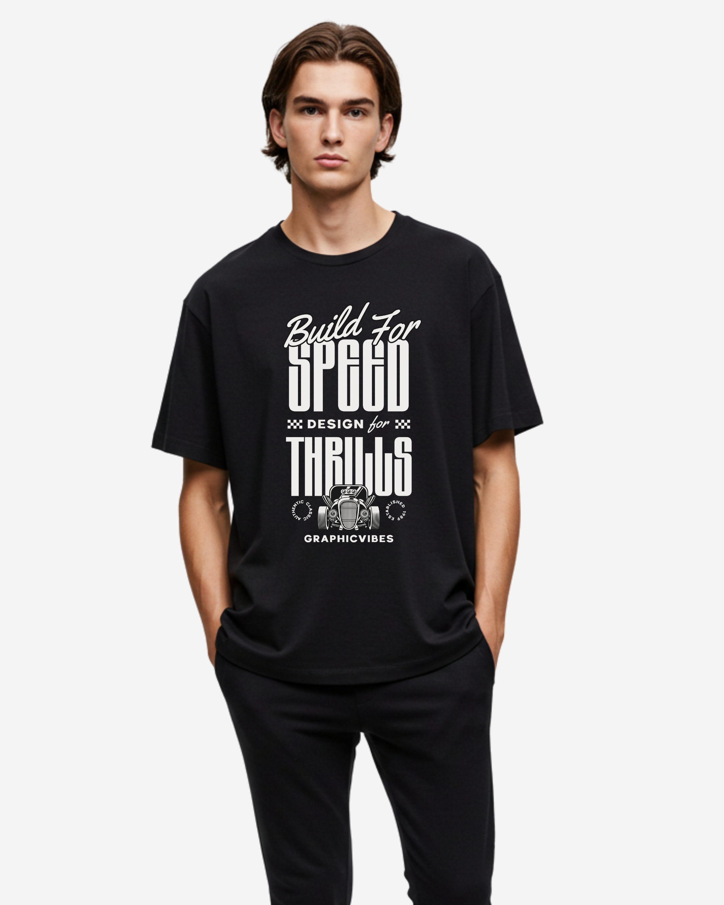 Build for Speed Men's Oversized T-Shirt