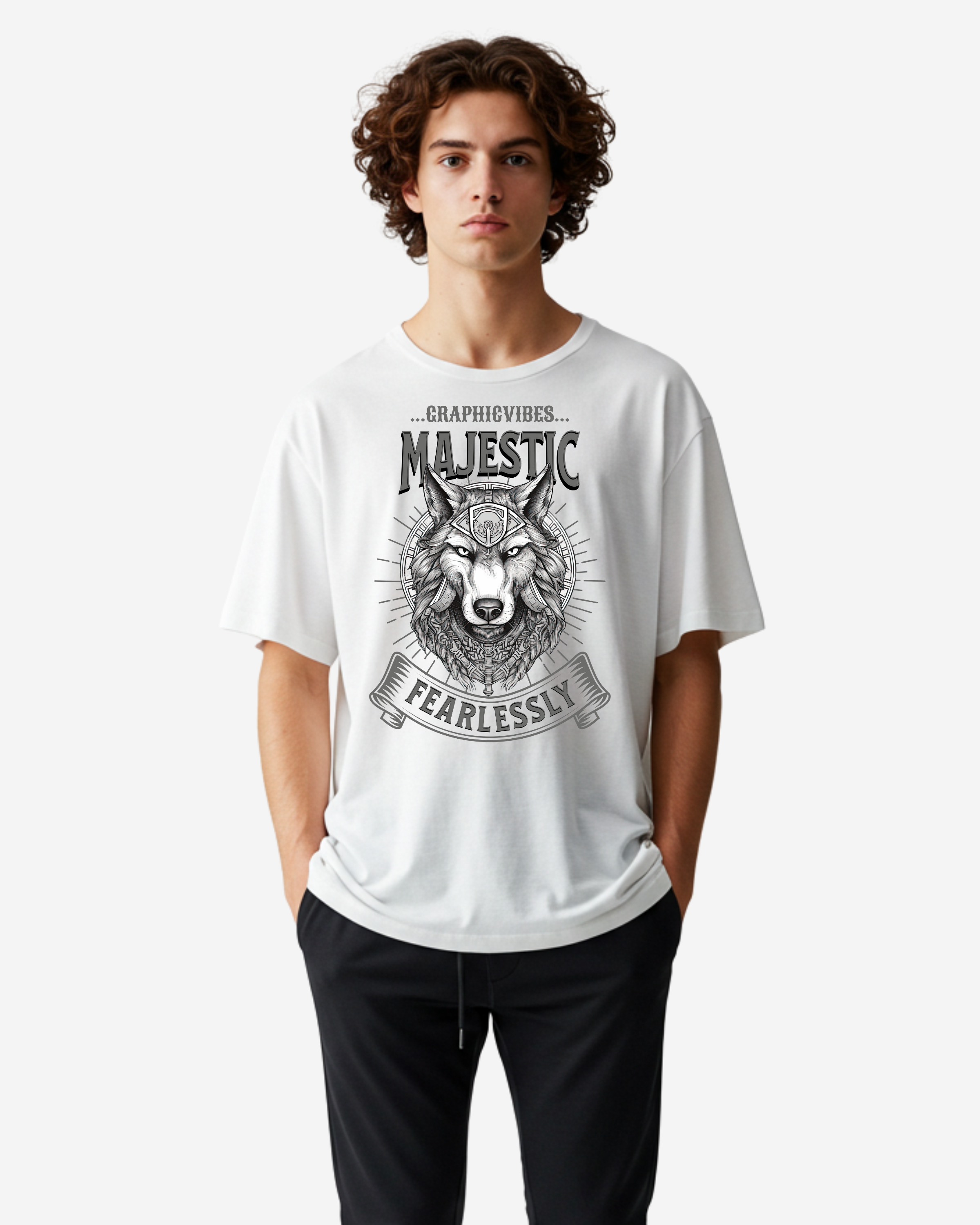 Supreme Majestic Fearlessly Men's Oversized T-Shirt