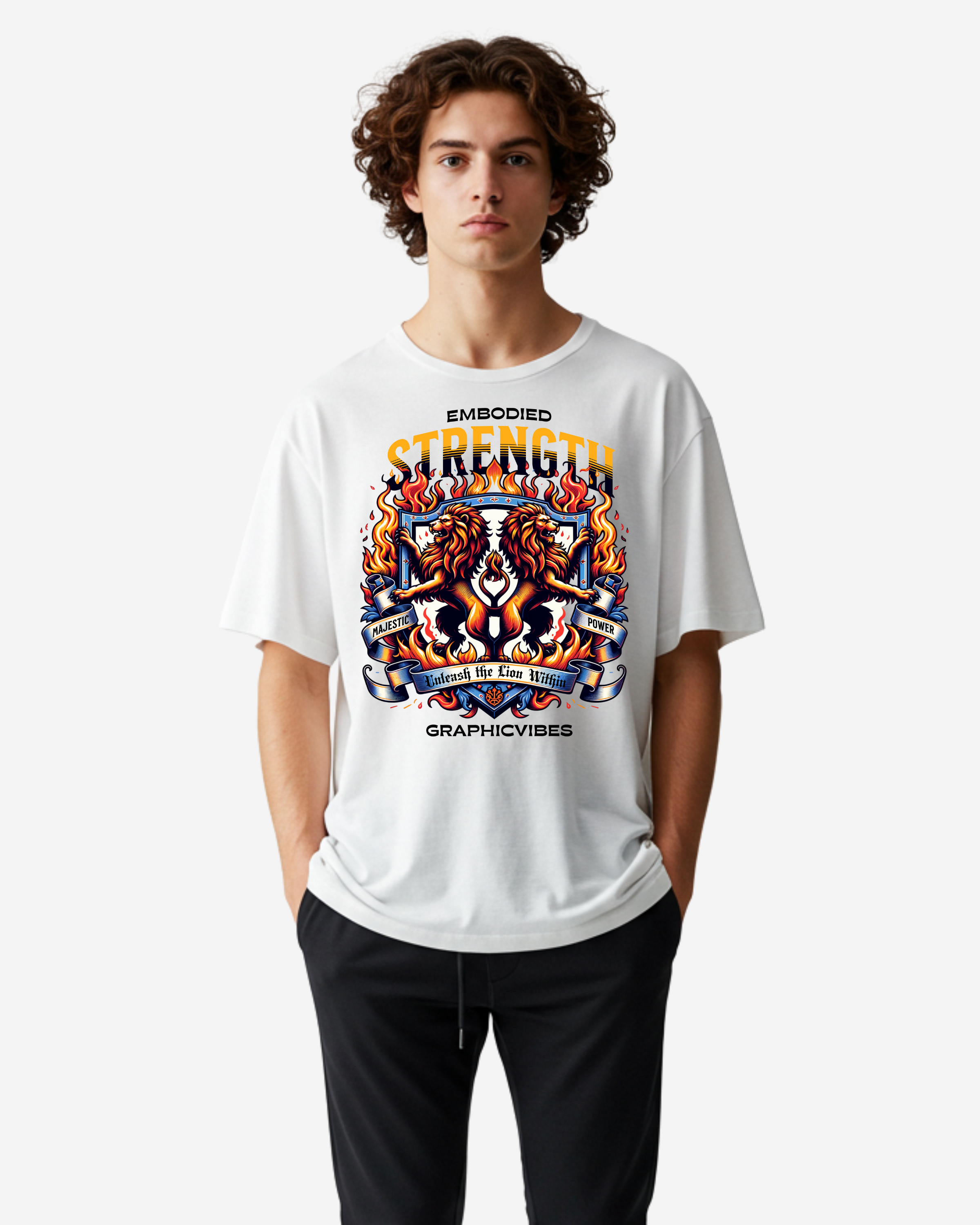 Unleash The Lion Within Men's Oversized T-Shirt