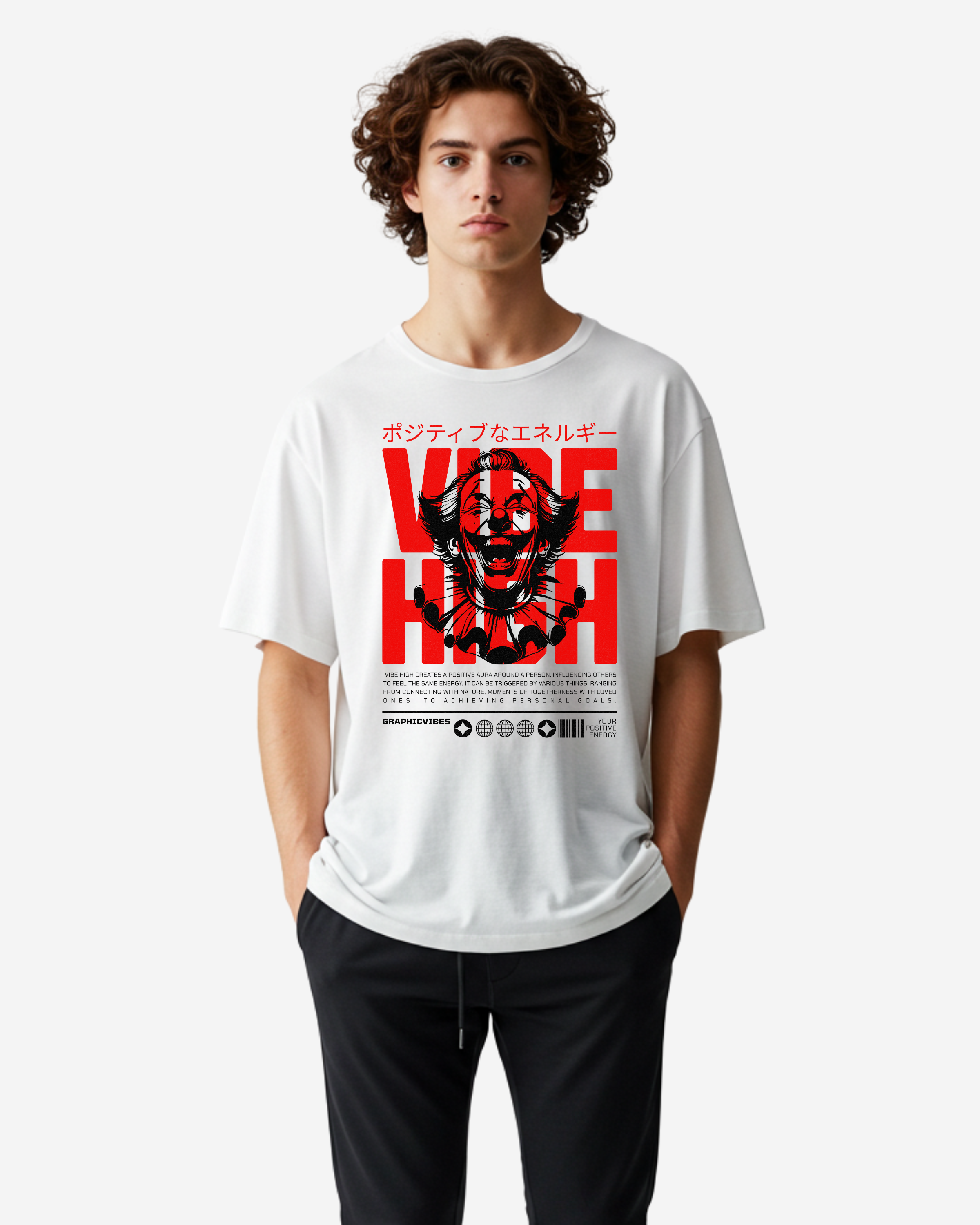Vibe High Streetwear Men's Oversized T-Shirt