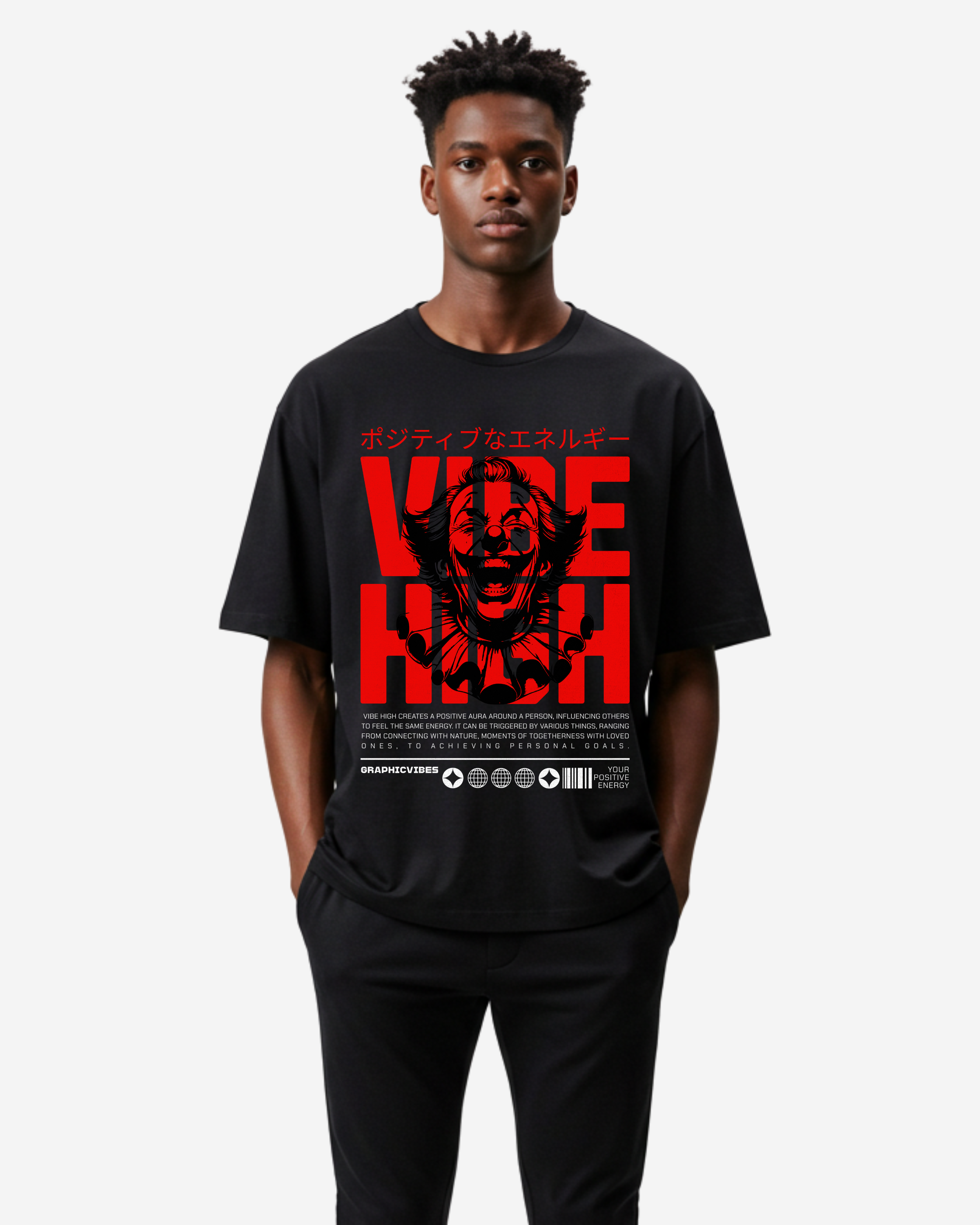 Vibe High Streetwear Men's Oversized T-Shirt