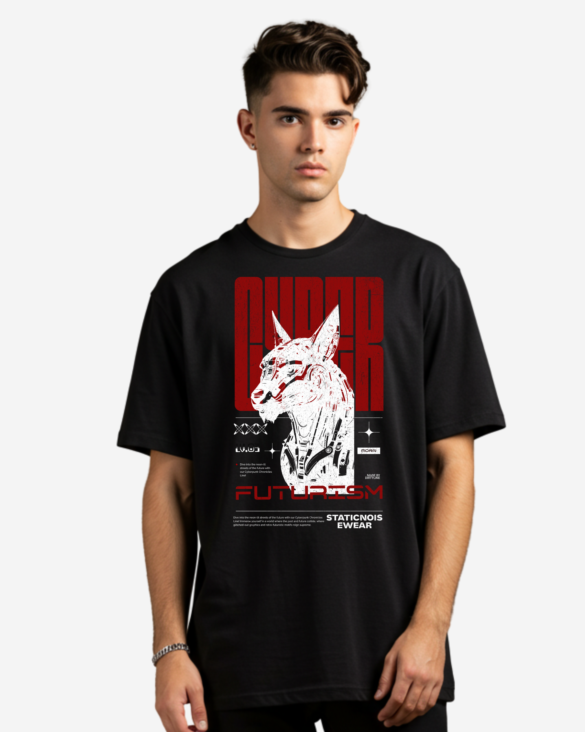 Cyberdog Men's Oversized T-Shirt