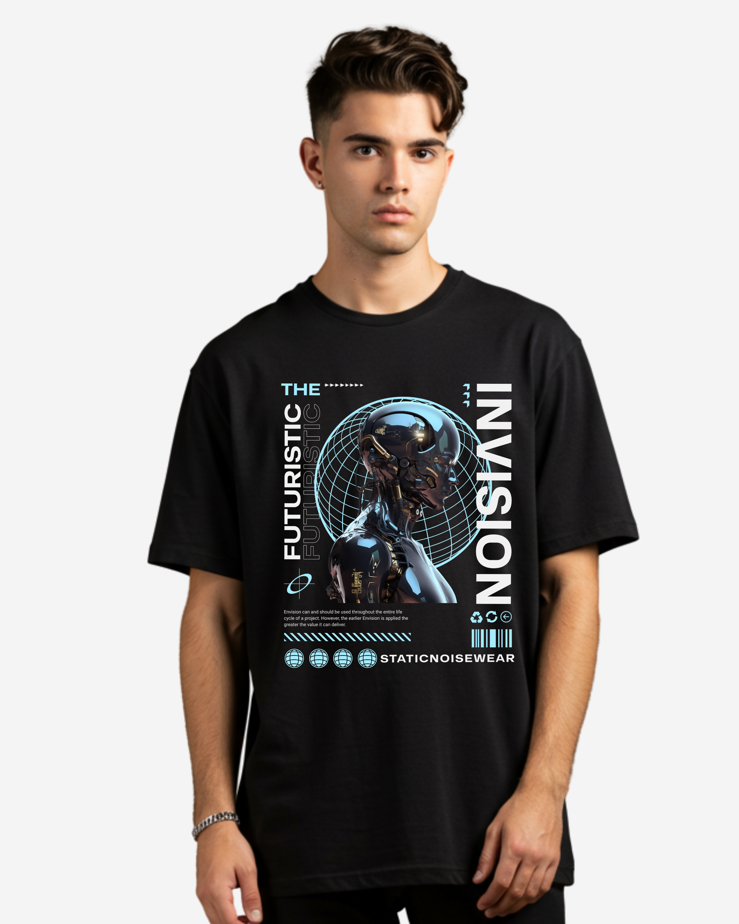 Invision Men's Oversized T-Shirt