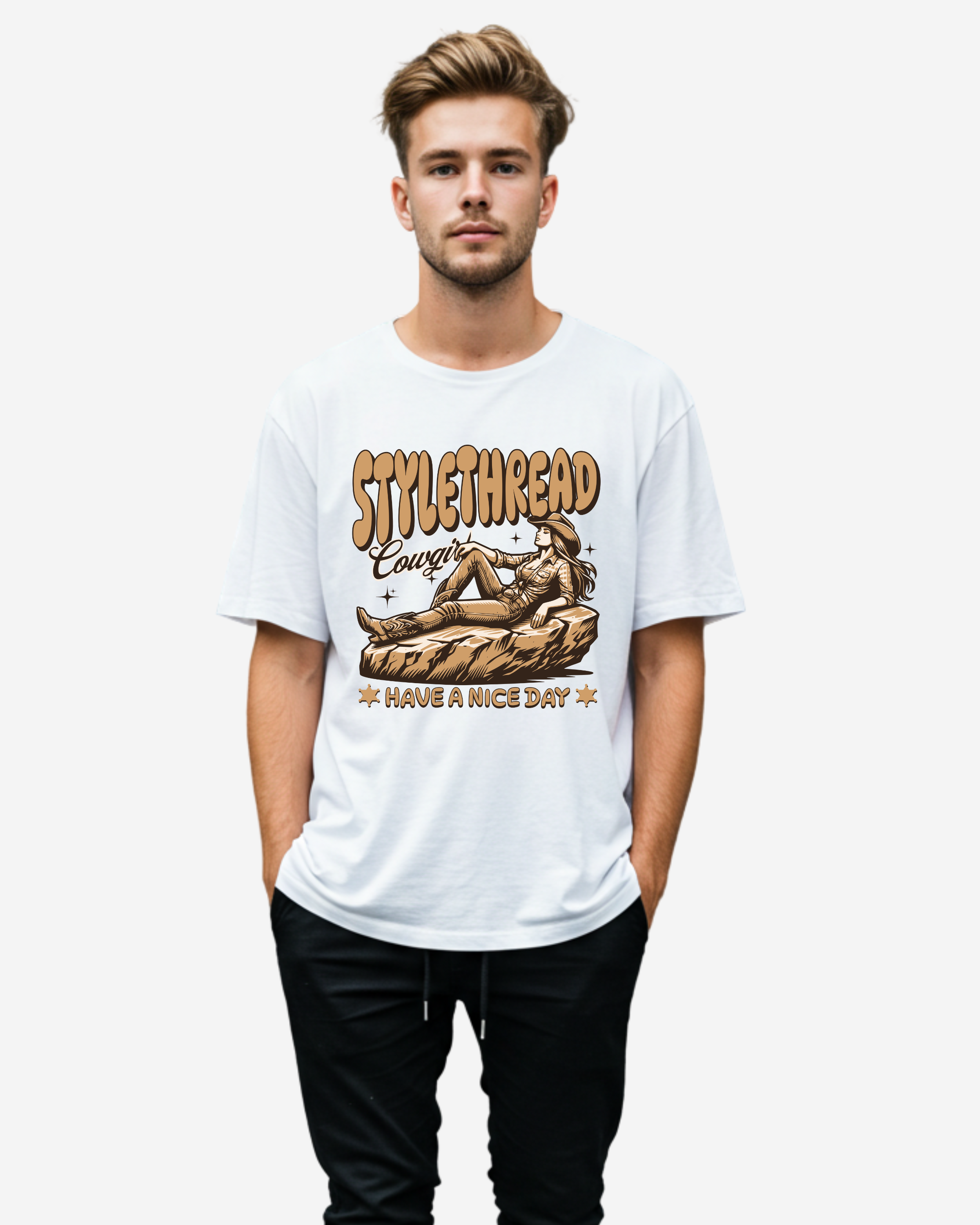 Serenity Cowgirl Men's Oversized T-Shirt
