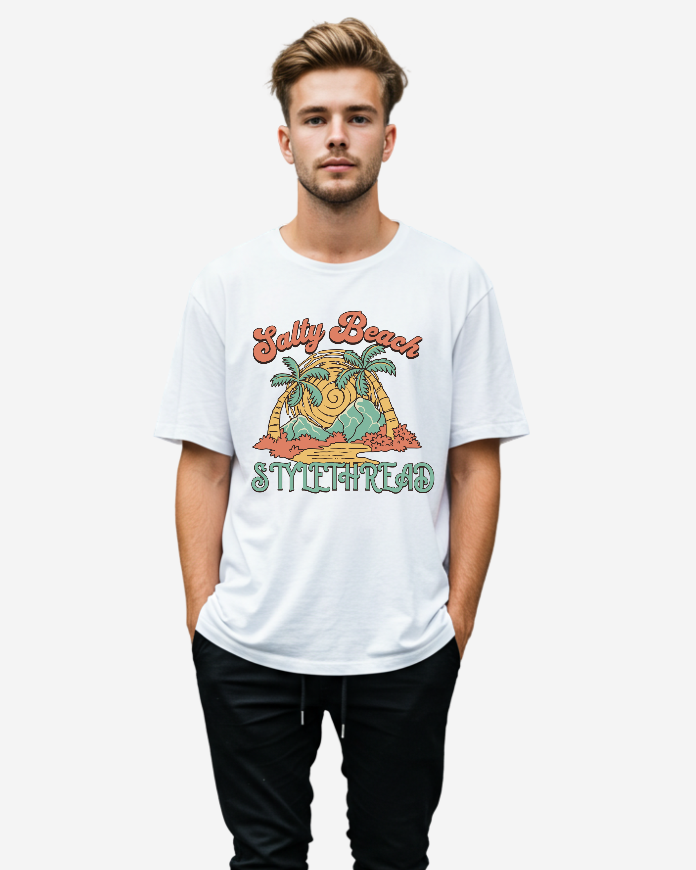 Salty Beach Dream Men's Oversized T-Shirt