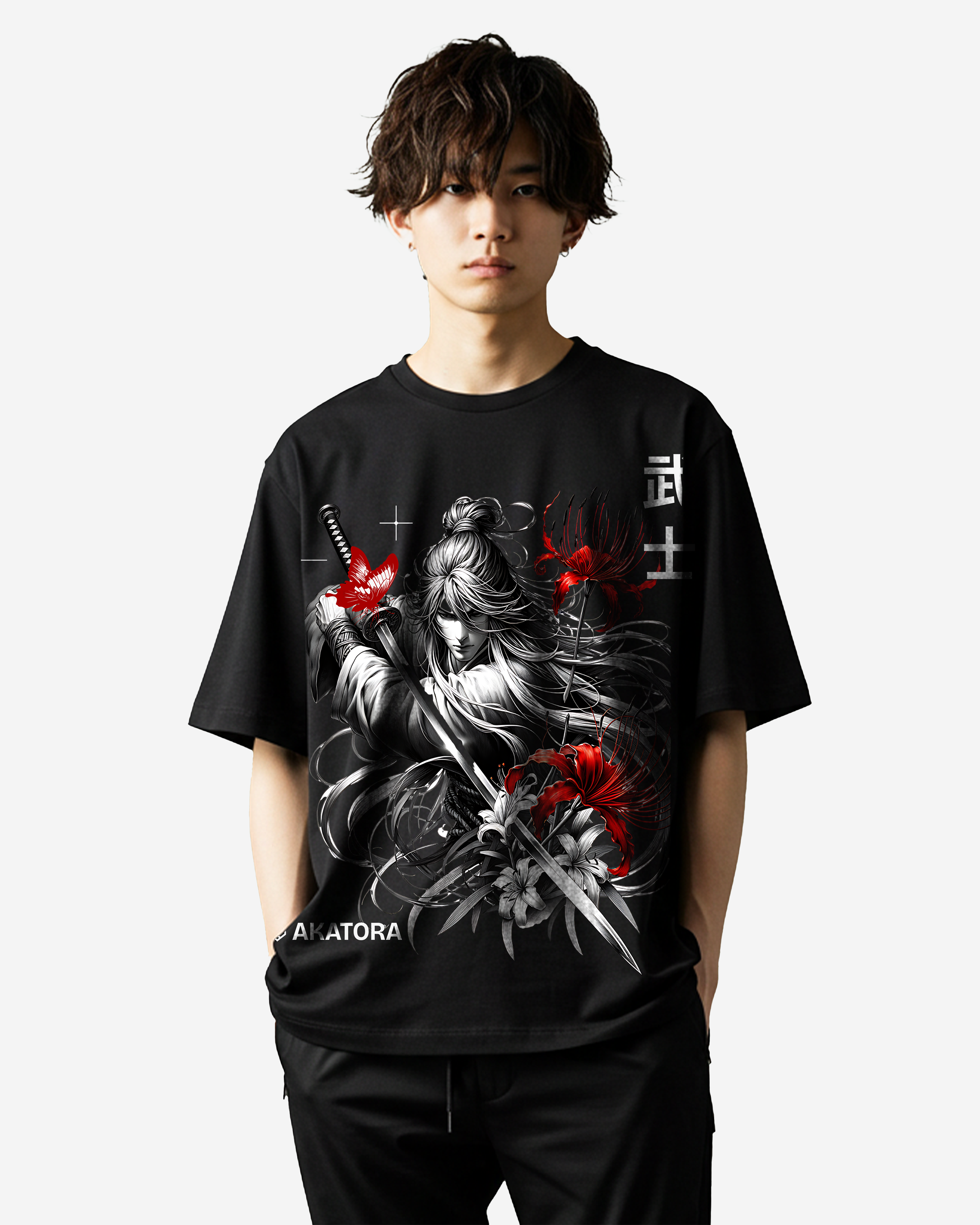 Long Haired Samurai Oversized T-Shirts