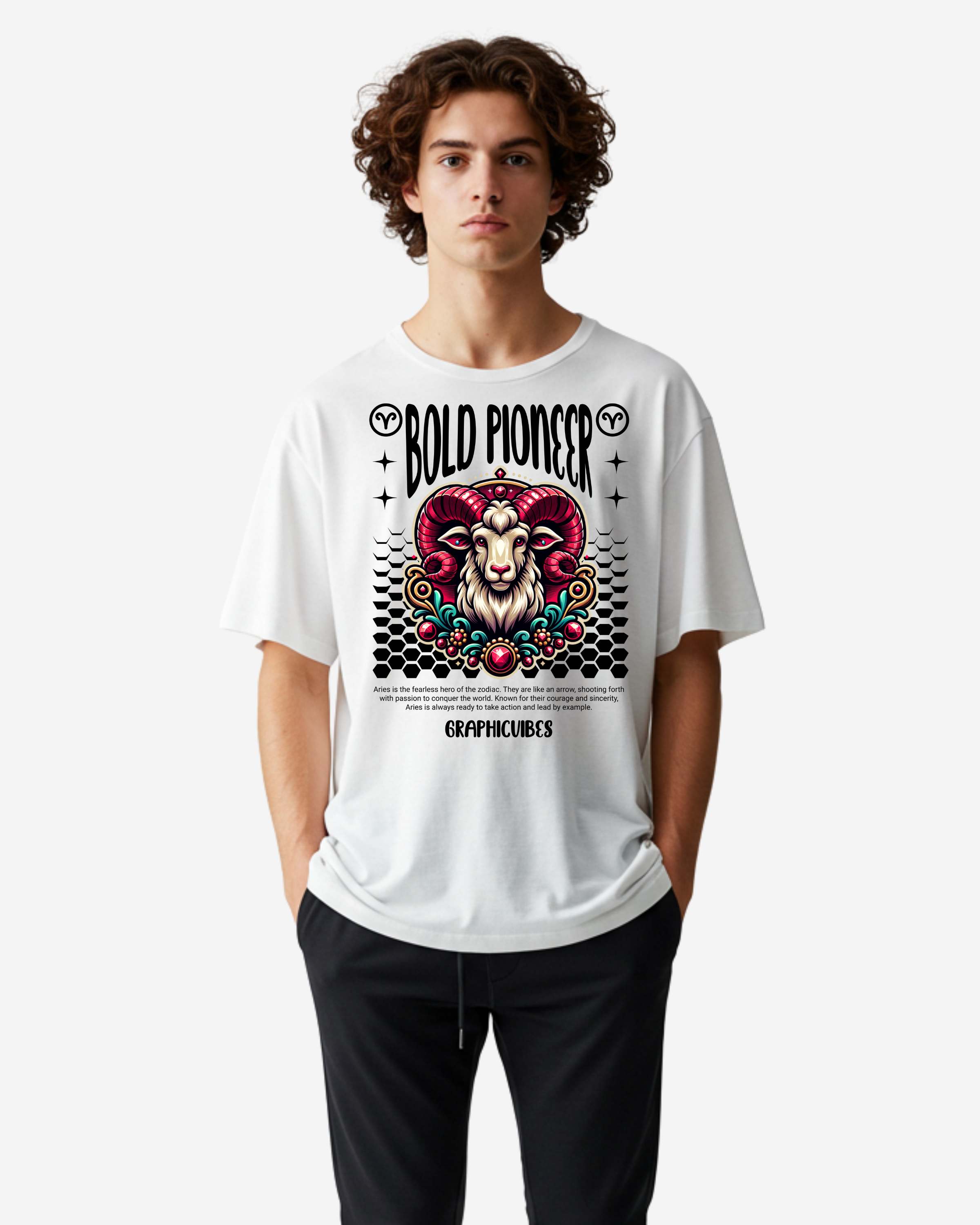 Bold Pioneer Men's Oversized T-Shirt