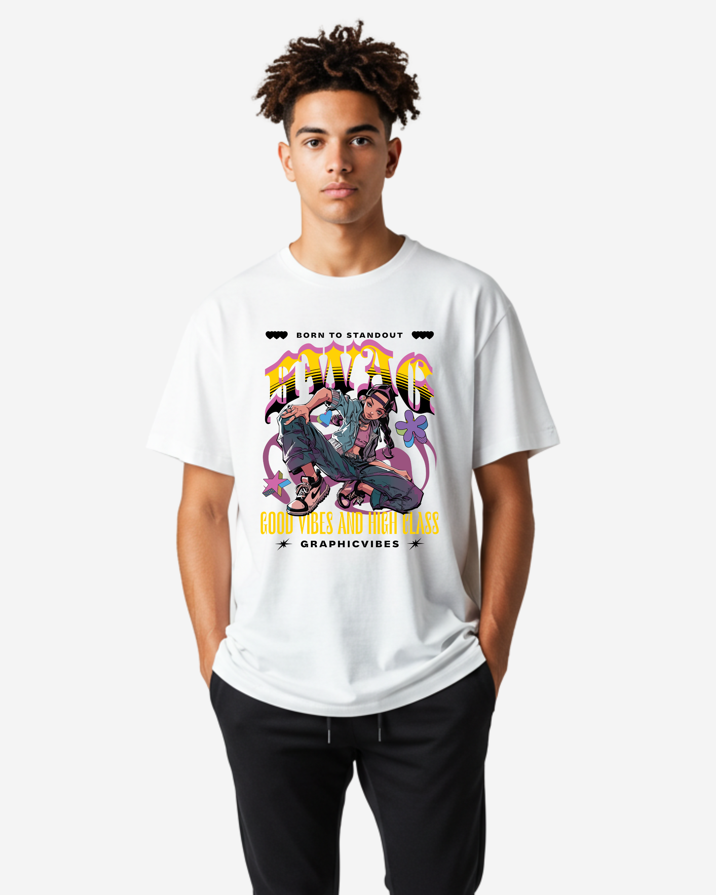 Born to Stand out Men's Oversized T-Shirt