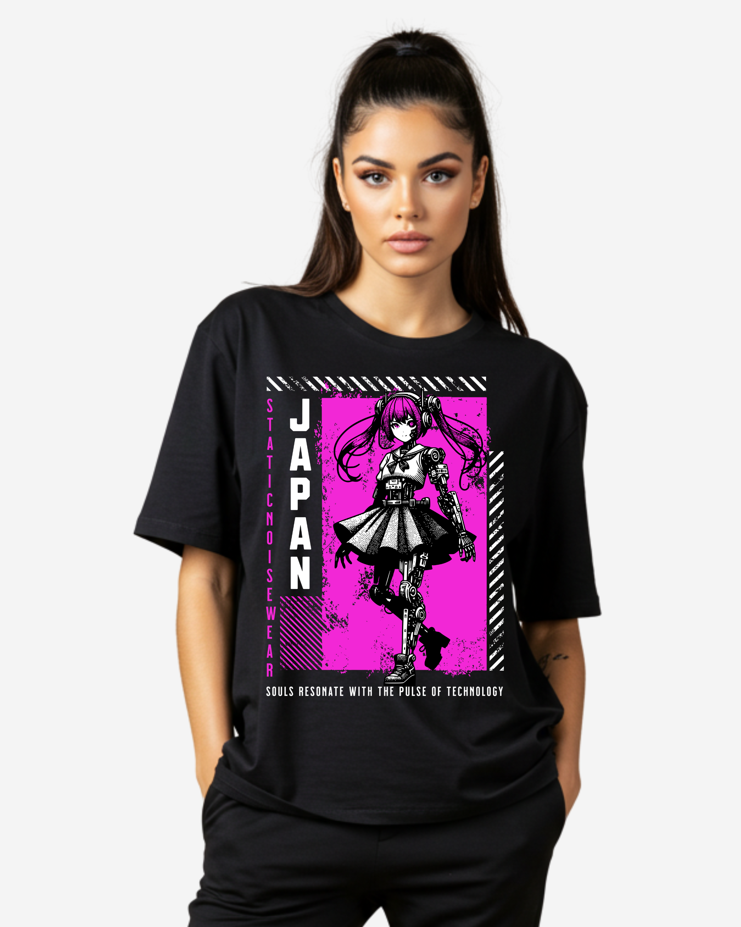 Anime girl Women's Oversized T-Shirt