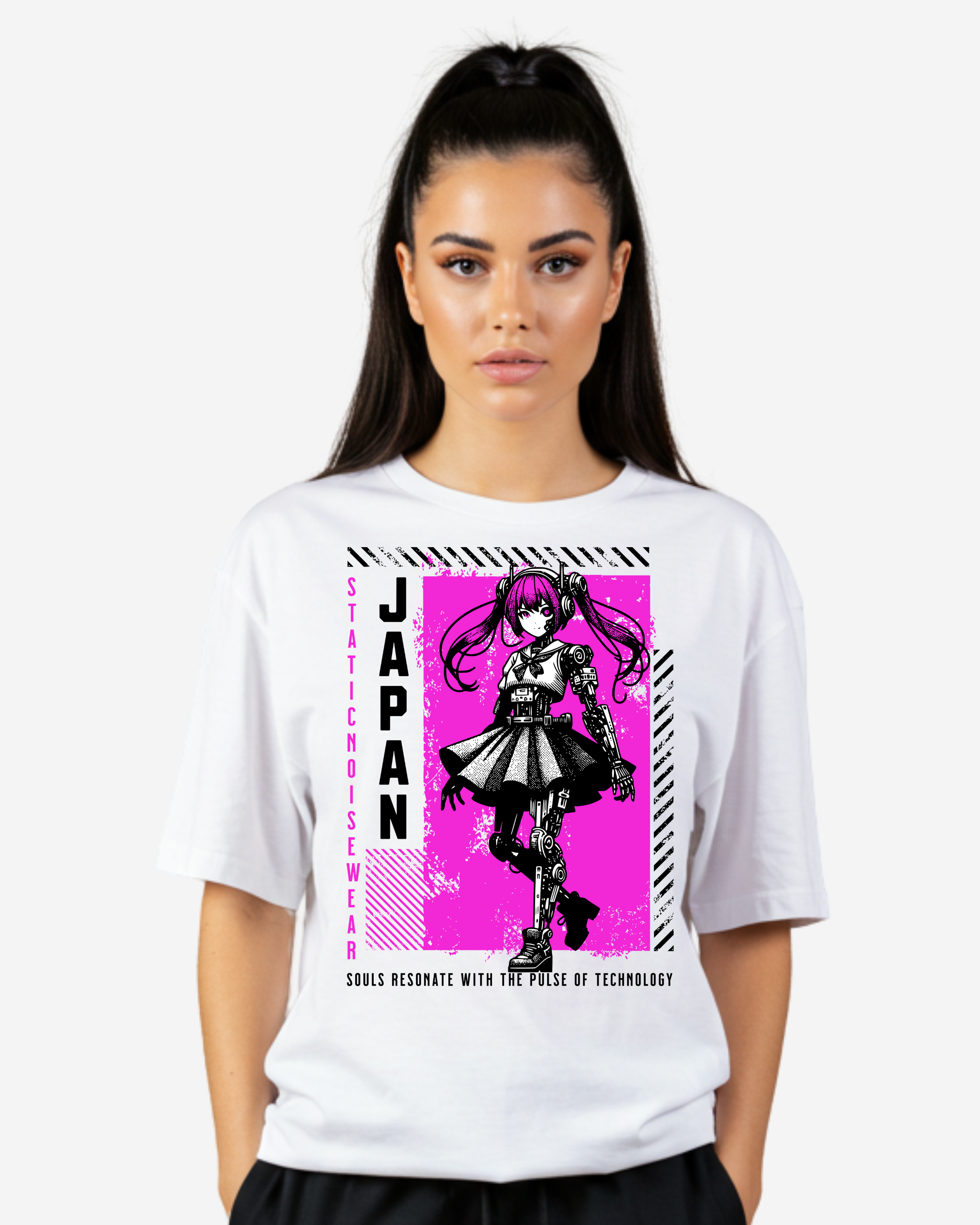 Anime girl Women's Oversized T-Shirt
