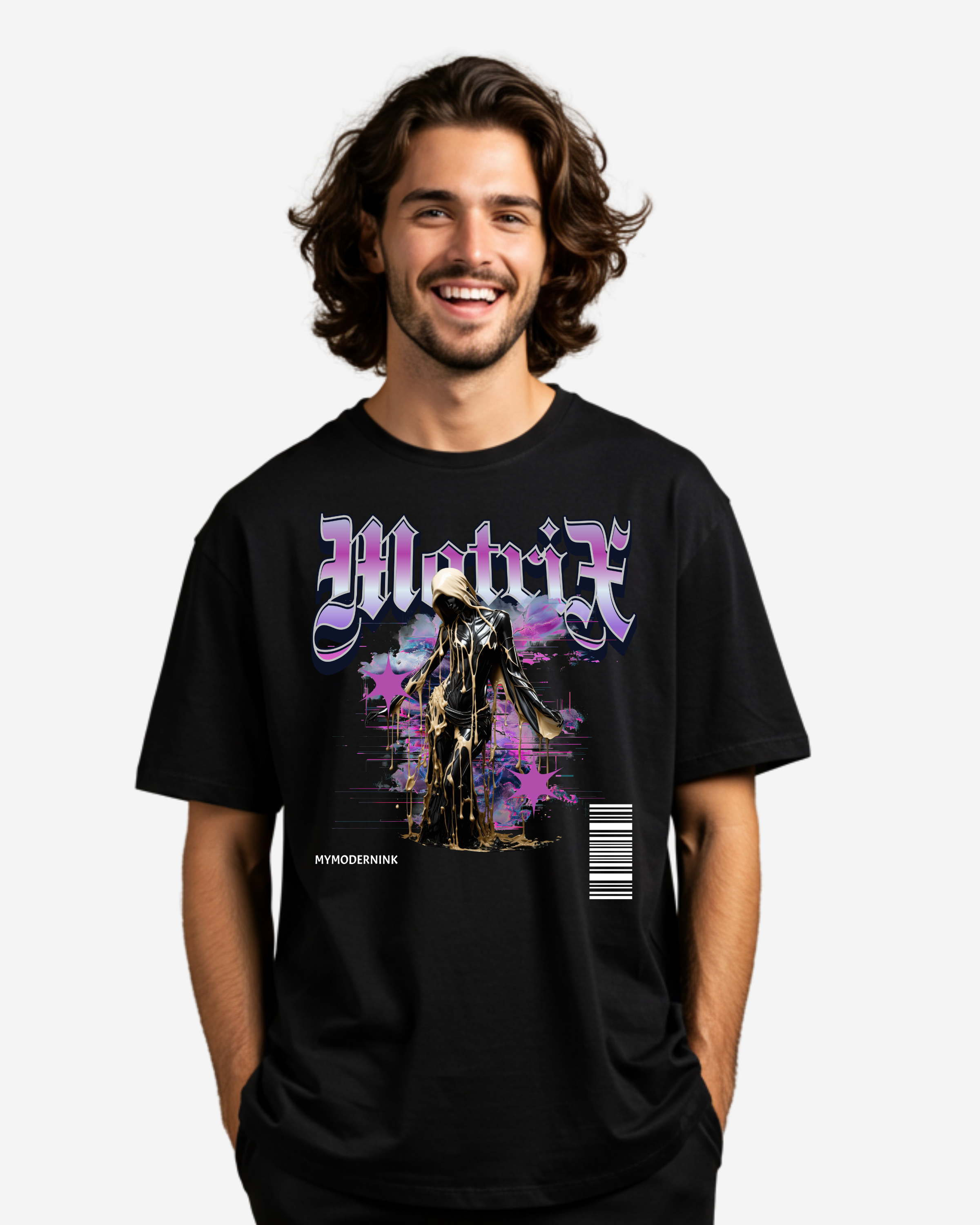 Moon Planet Streetwear Brutalism Men's Oversized T-Shirt