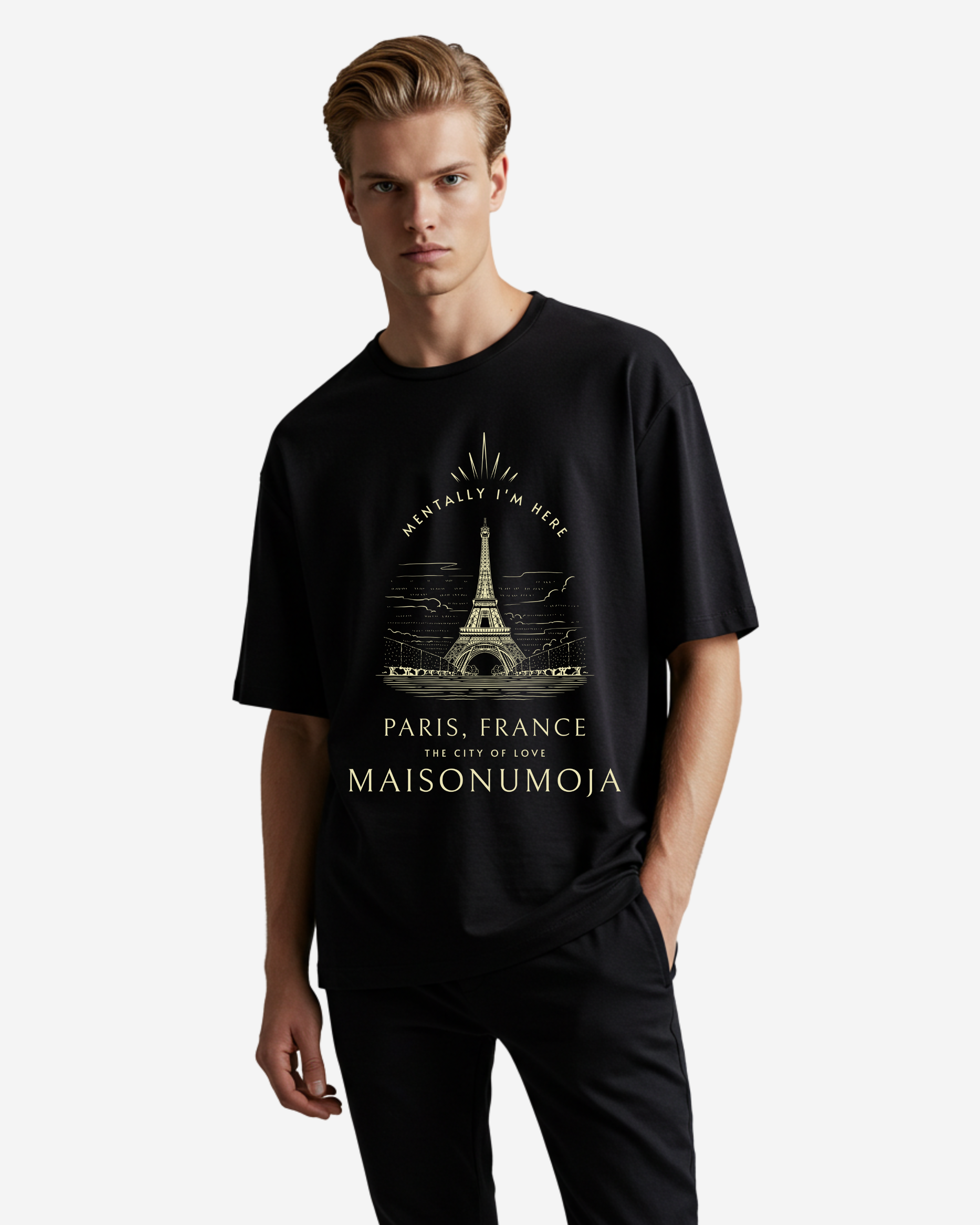 MENTALLY I'M HERE Oversized T-Shirt