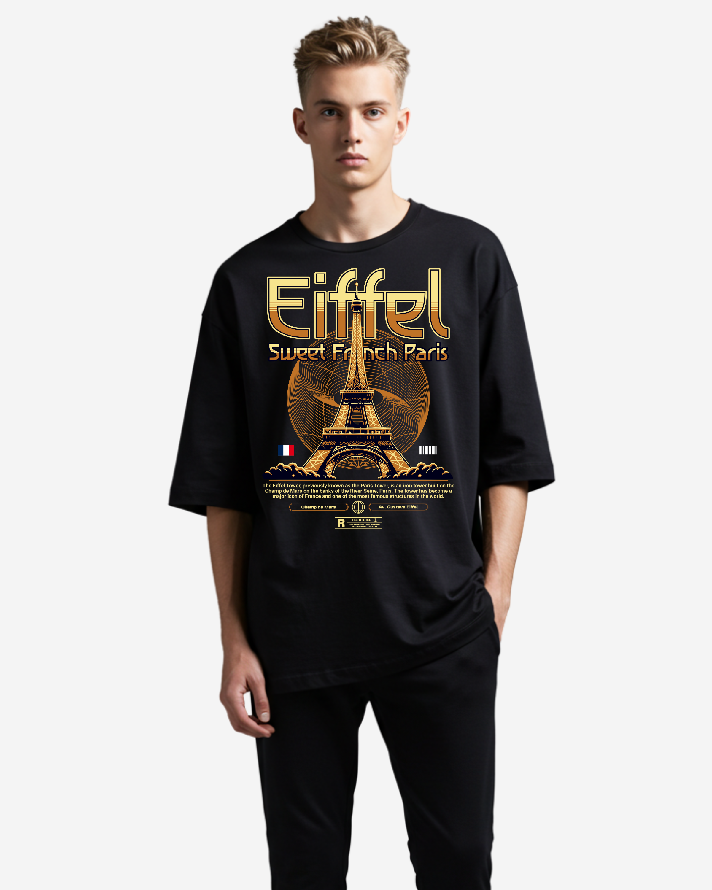 Eiffel Tower Oversized T-Shirt
