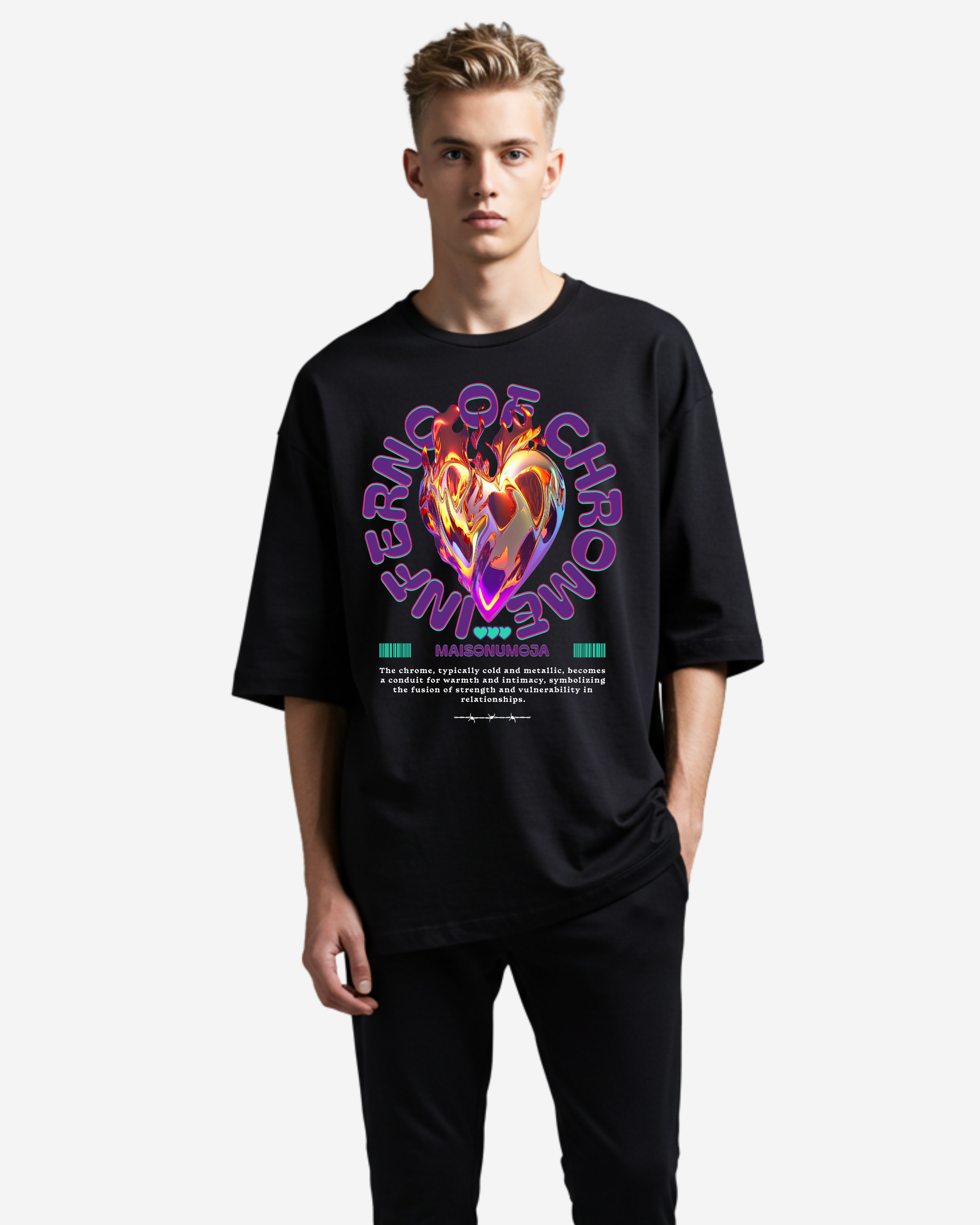 Inferno of Chrome Oversized T-Shirt