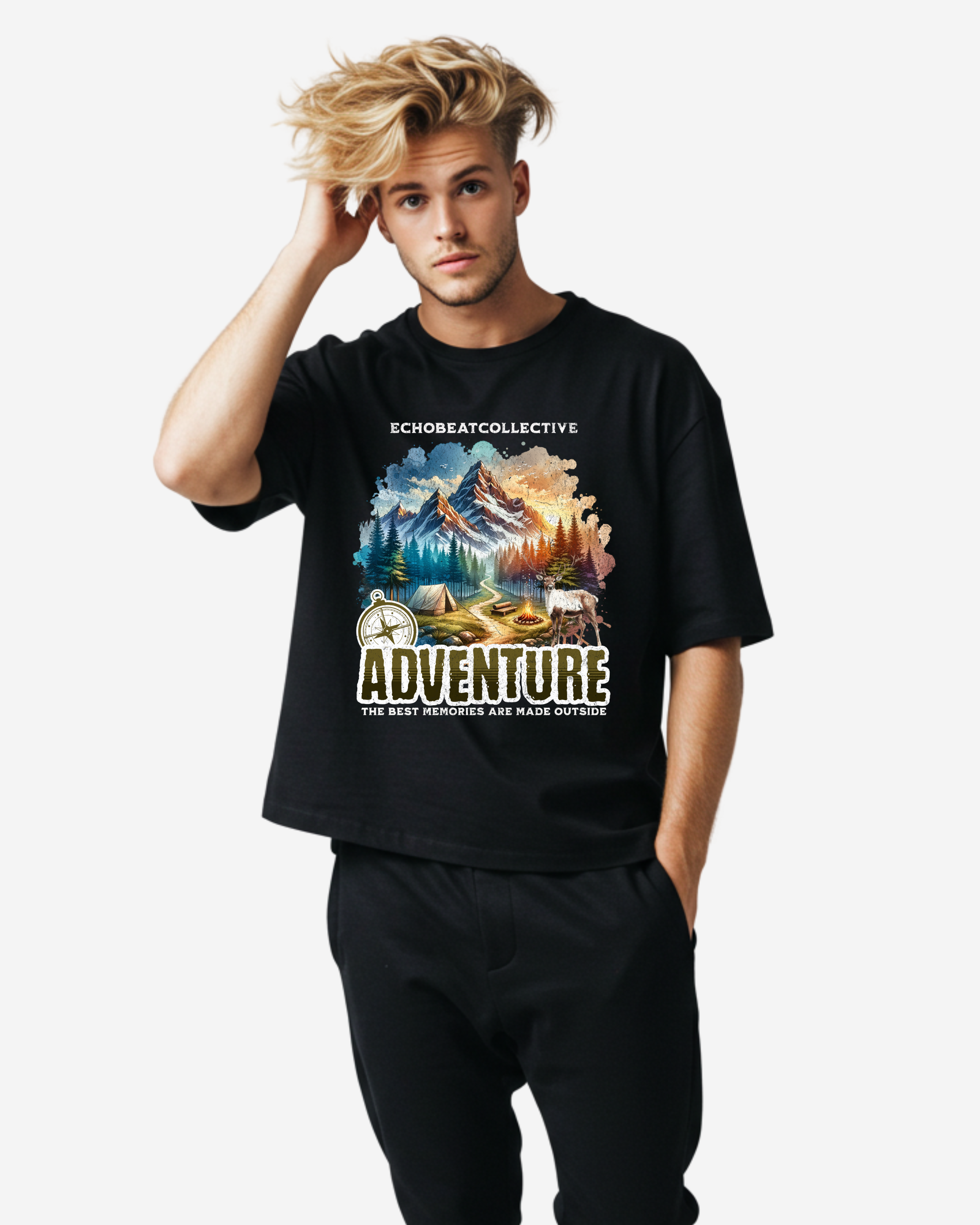 Life is Adventure Men's Oversized T-Shirt