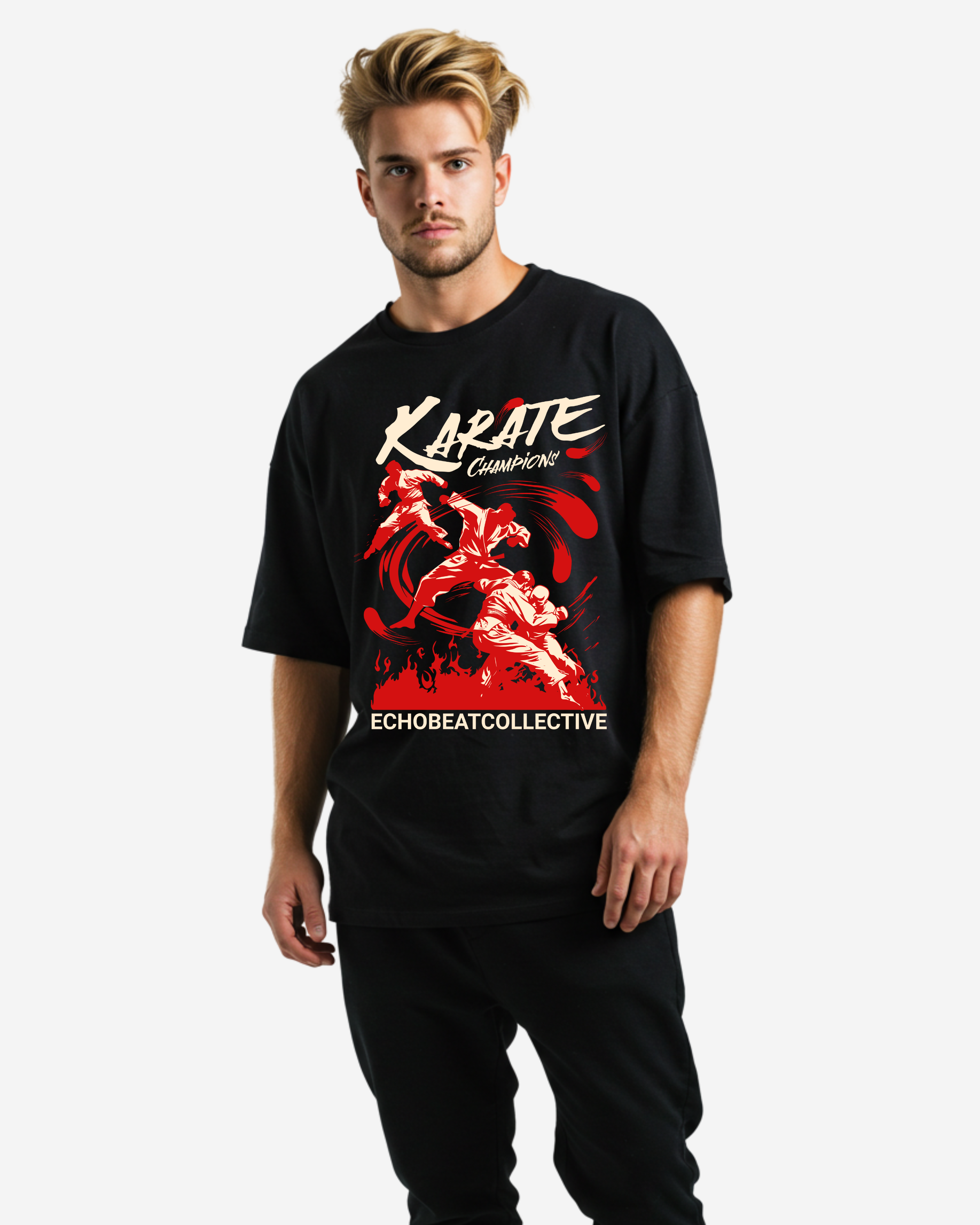 Karate Champions Men's Oversized T-Shirt