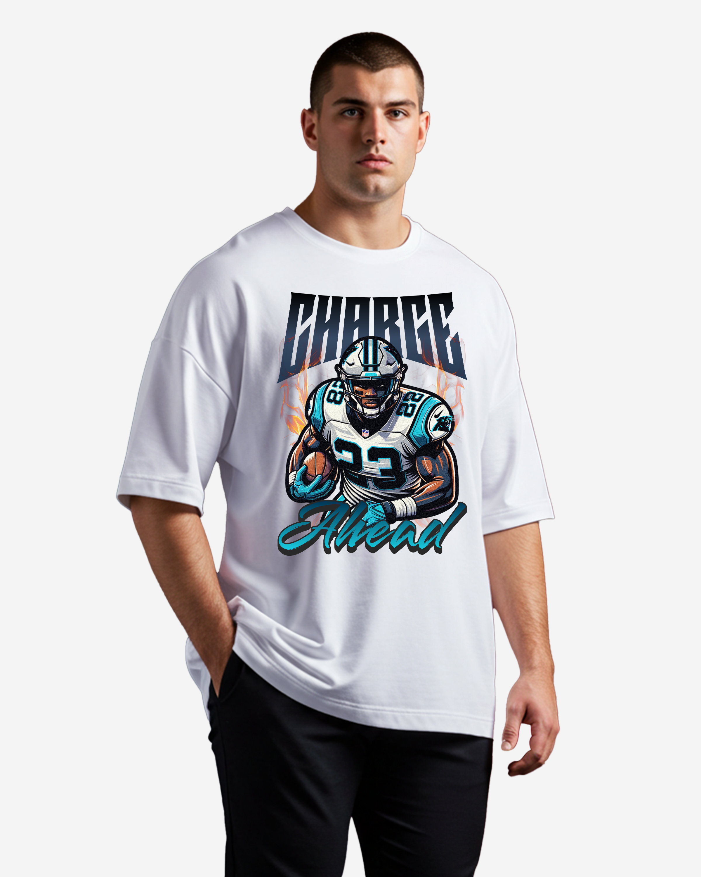 Charge Ahead Men's Oversized T-Shirt