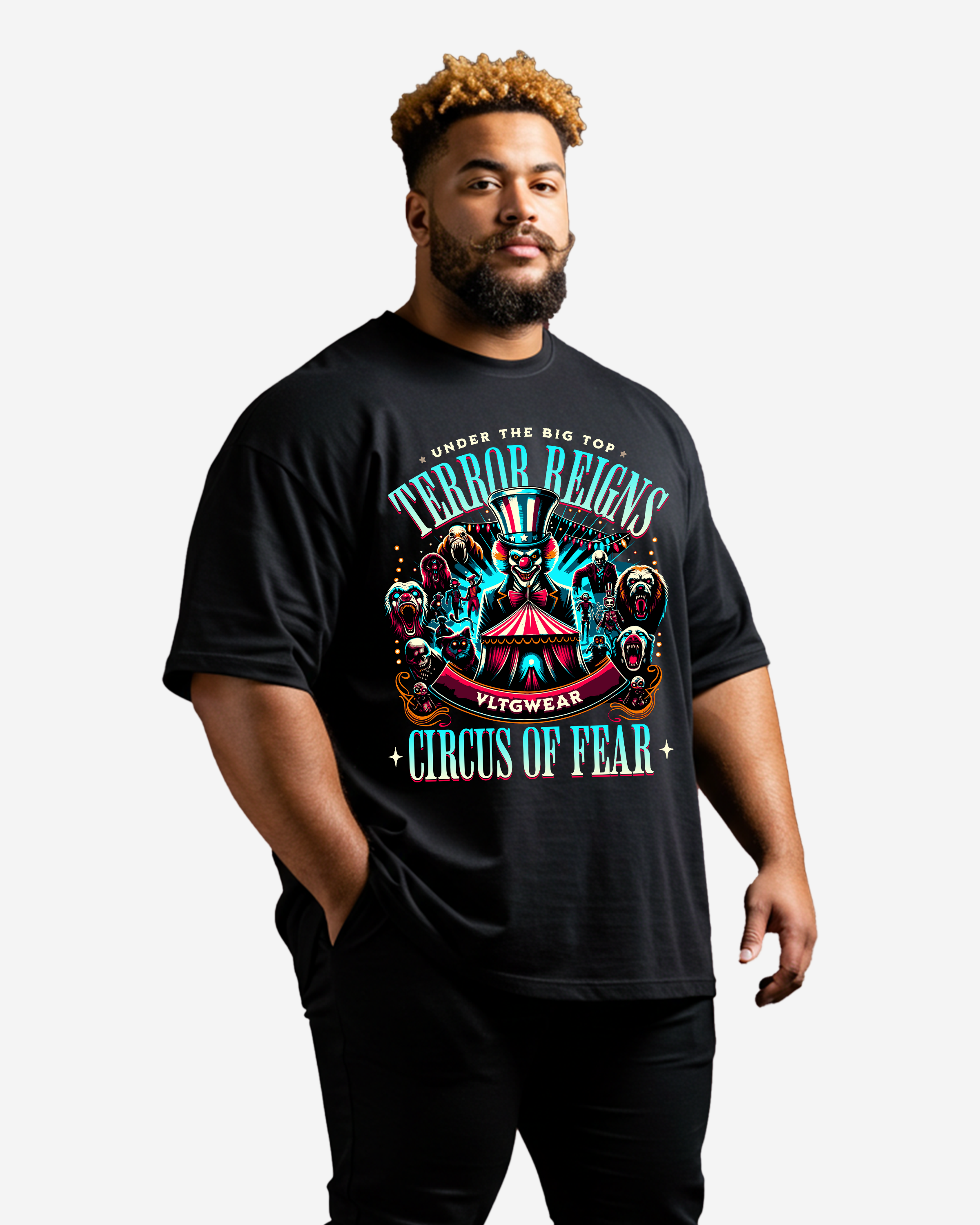 Circus of Fear Men's Oversized T-Shirt