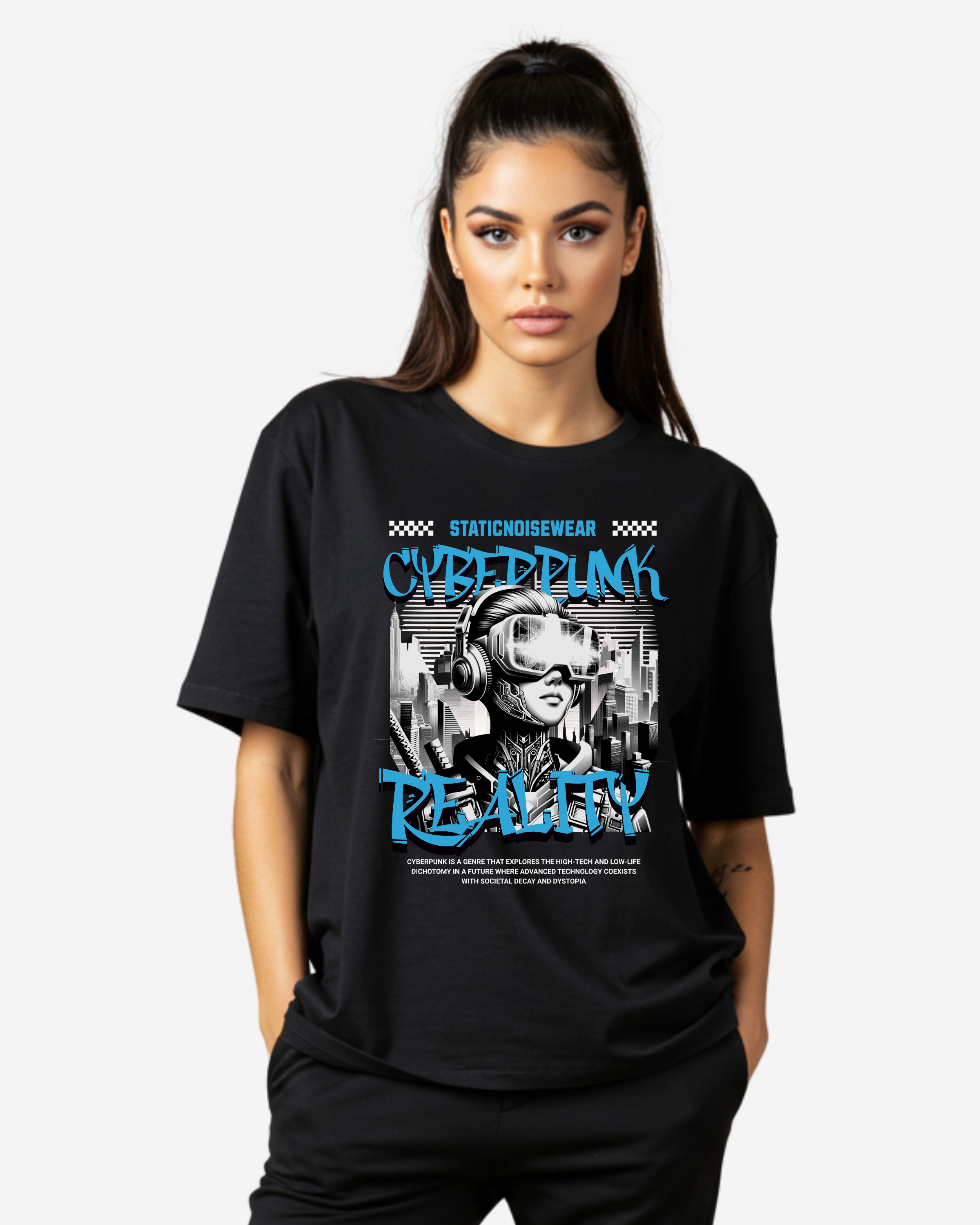 Cyberpunk Reality Women's Oversized T-Shirt