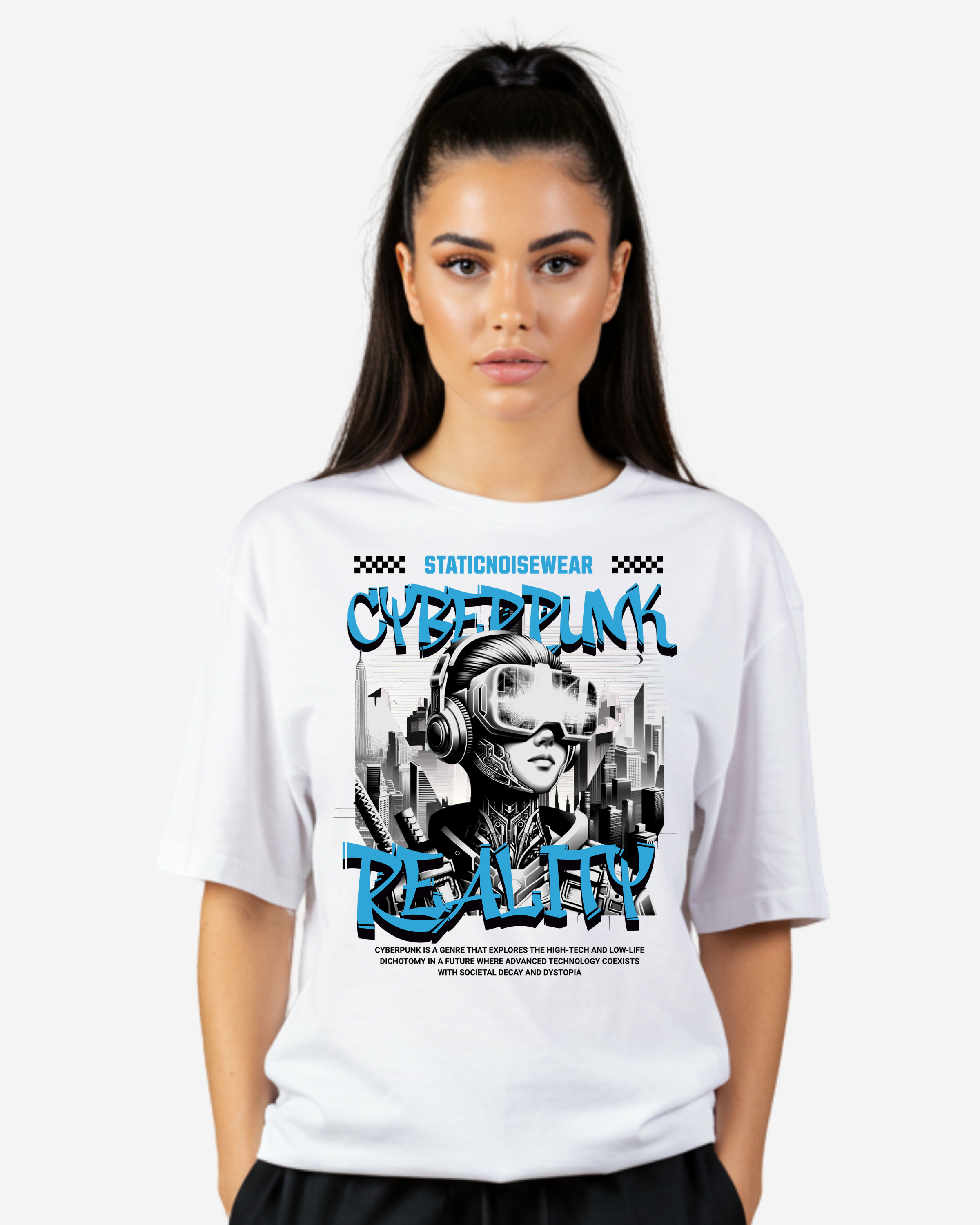 Cyberpunk Reality Women's Oversized T-Shirt