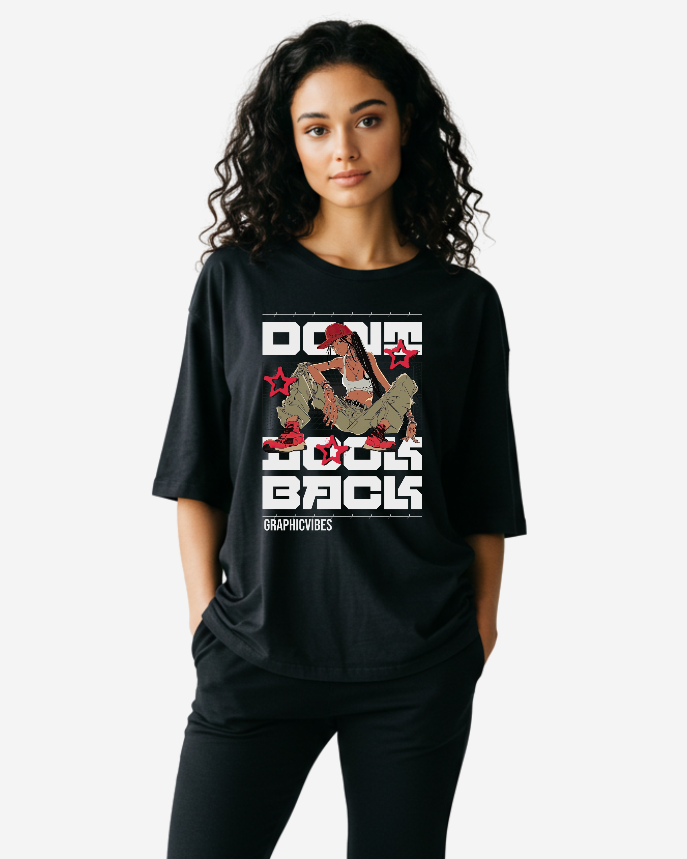 Don't Look Back Women's Oversized T-Shirt