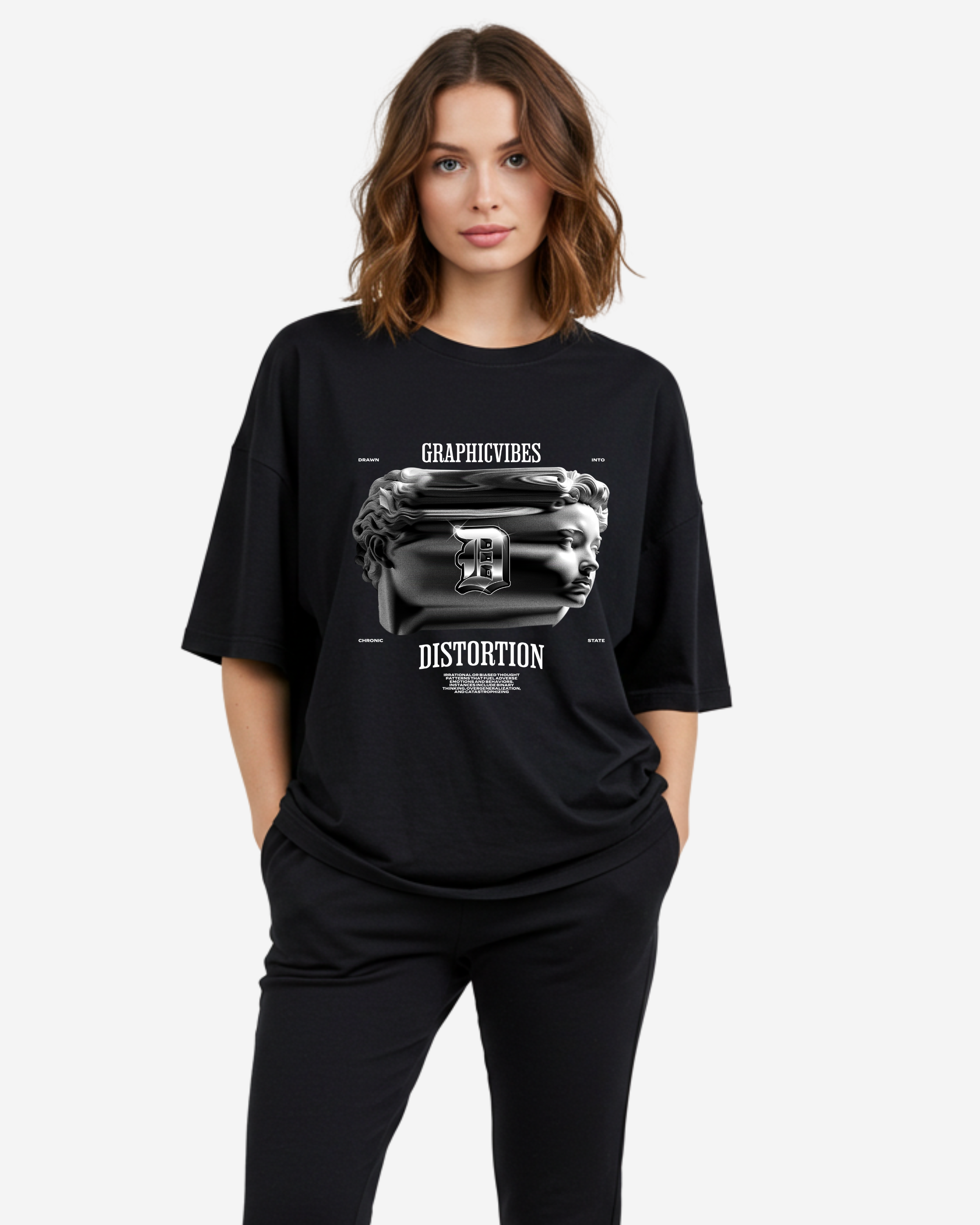 Face Streetwear Vintage Graphic Women's Oversized T-Shirt