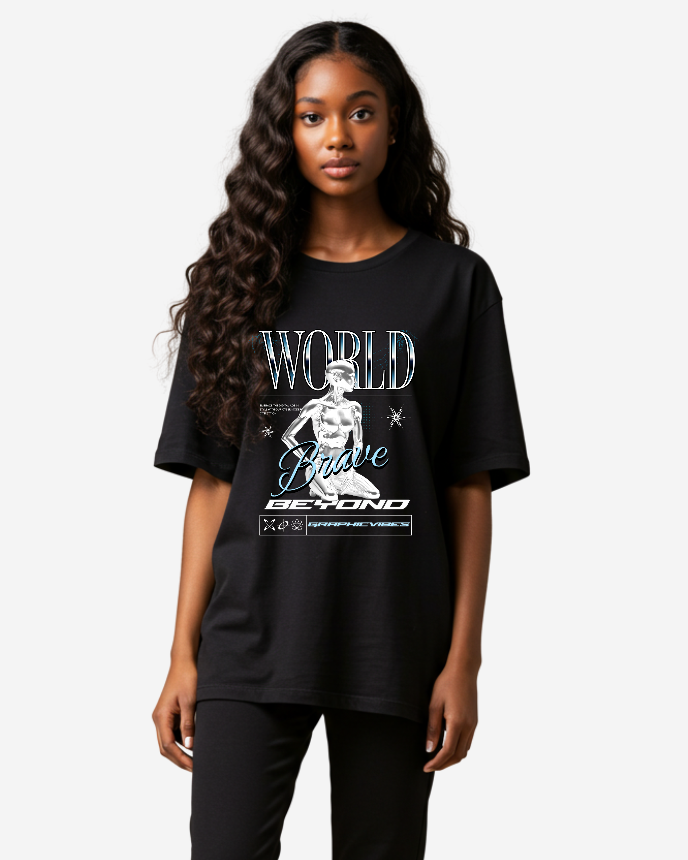 Futuristic Women's Oversized T-Shirt