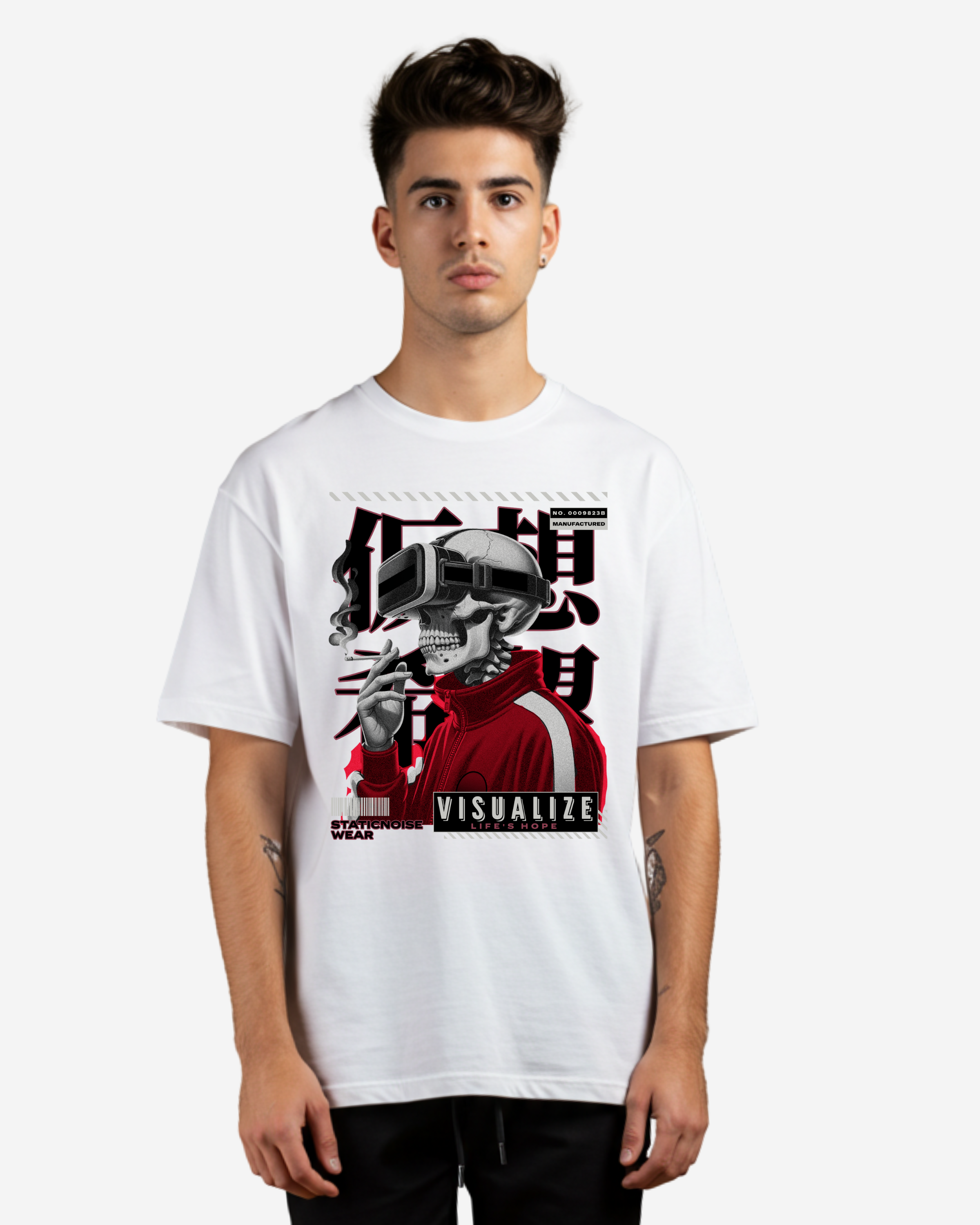 Futuristic Graphic Men's Oversized T-Shirt