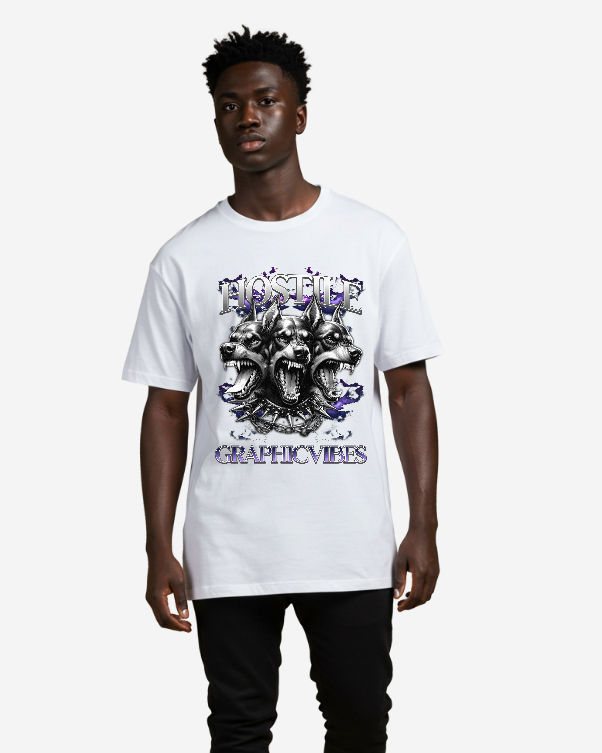 Dog Graphic Men's Oversized T-Shirt