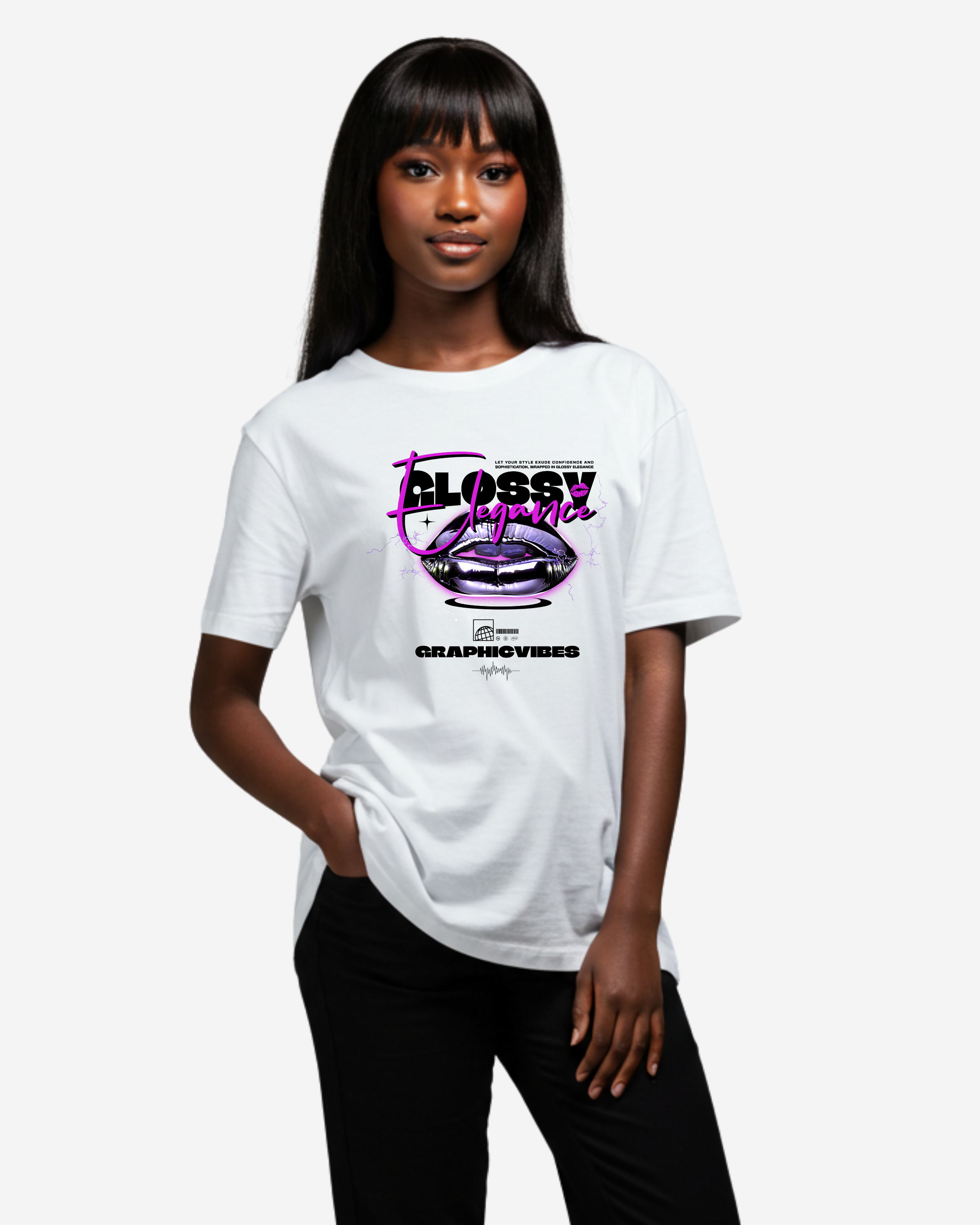 Glossy Elegance Women's Oversized T-Shirt
