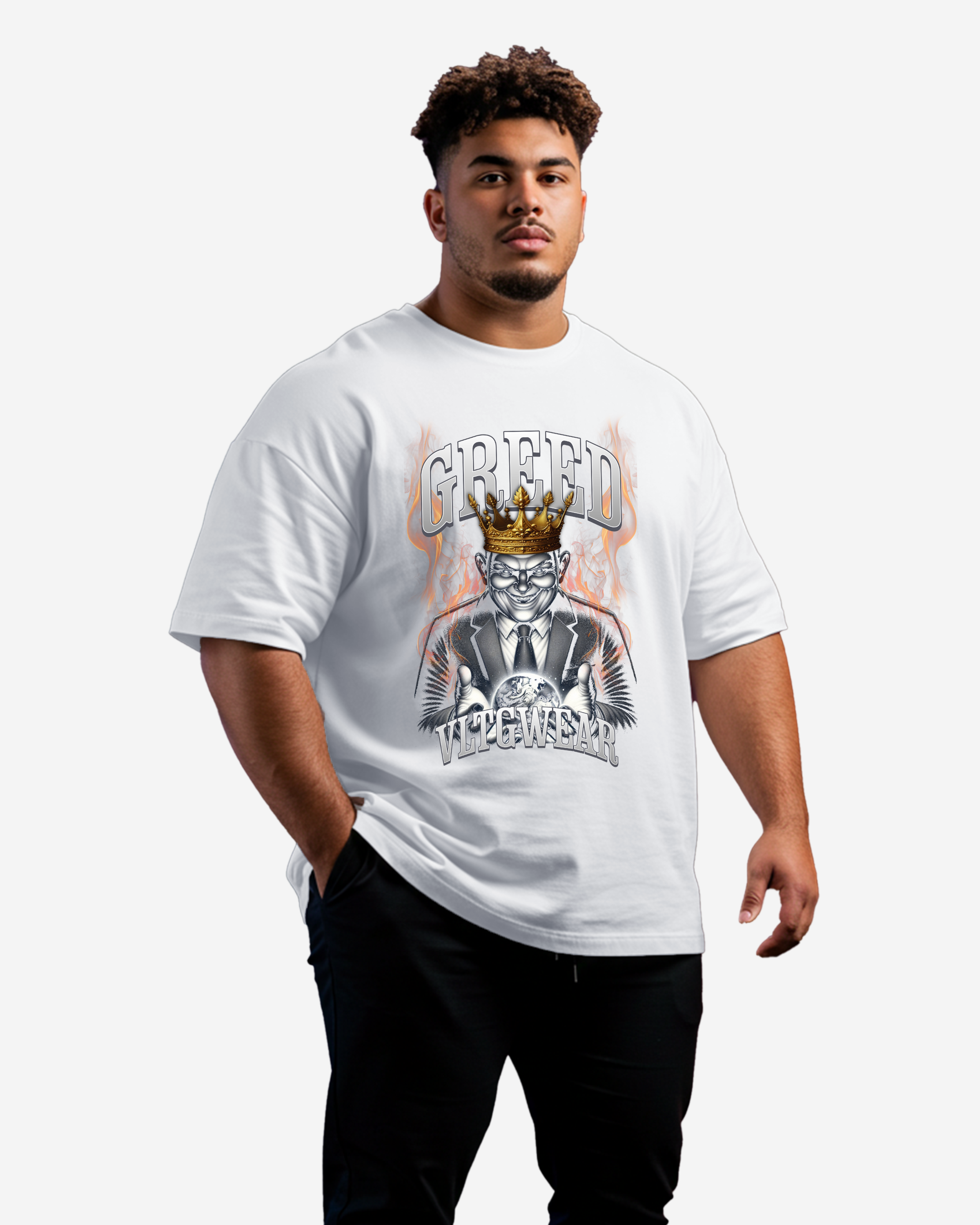 Greed Men's Oversized T-Shirt