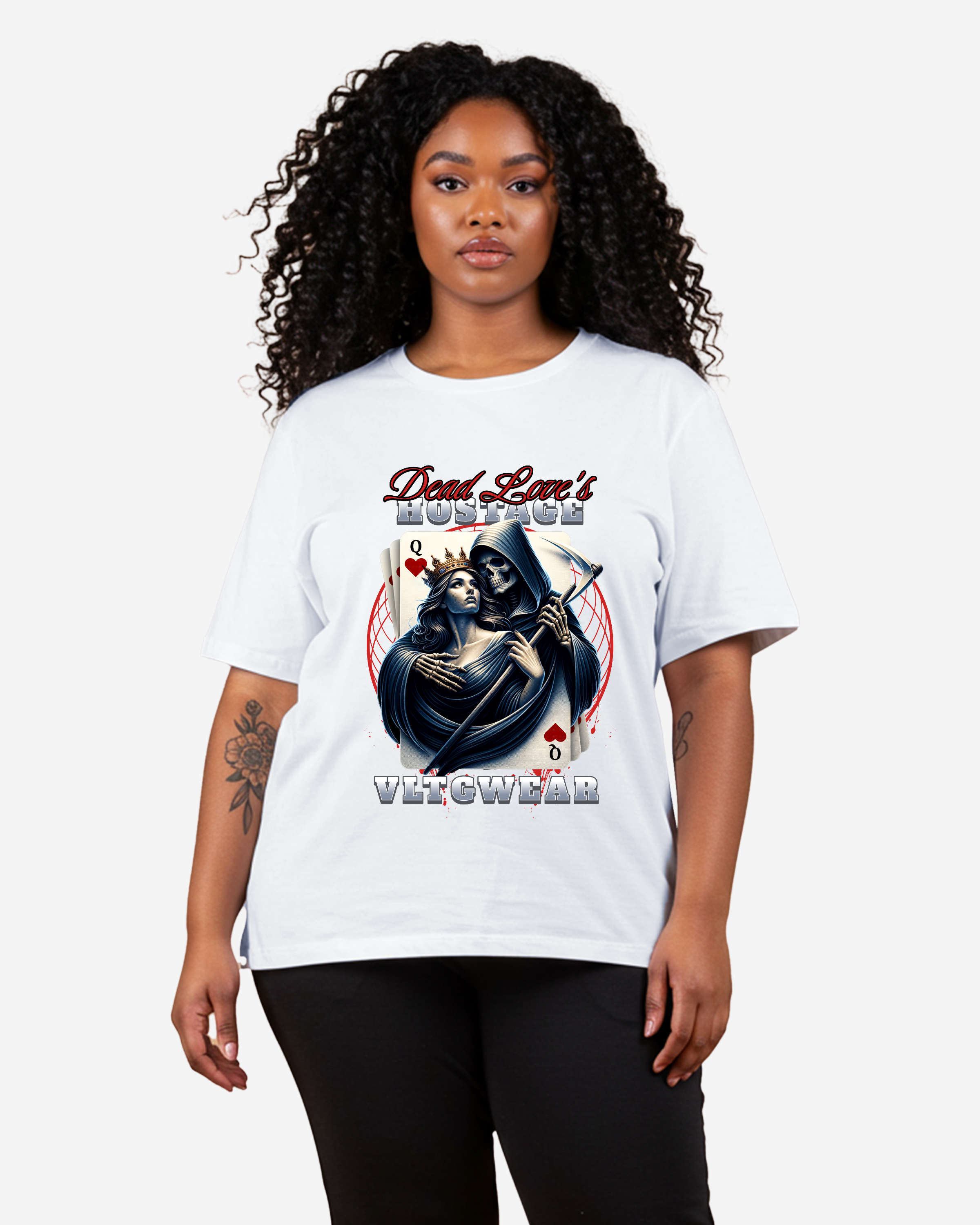 Grim Reaper Graphic Women's Oversized T-Shirt