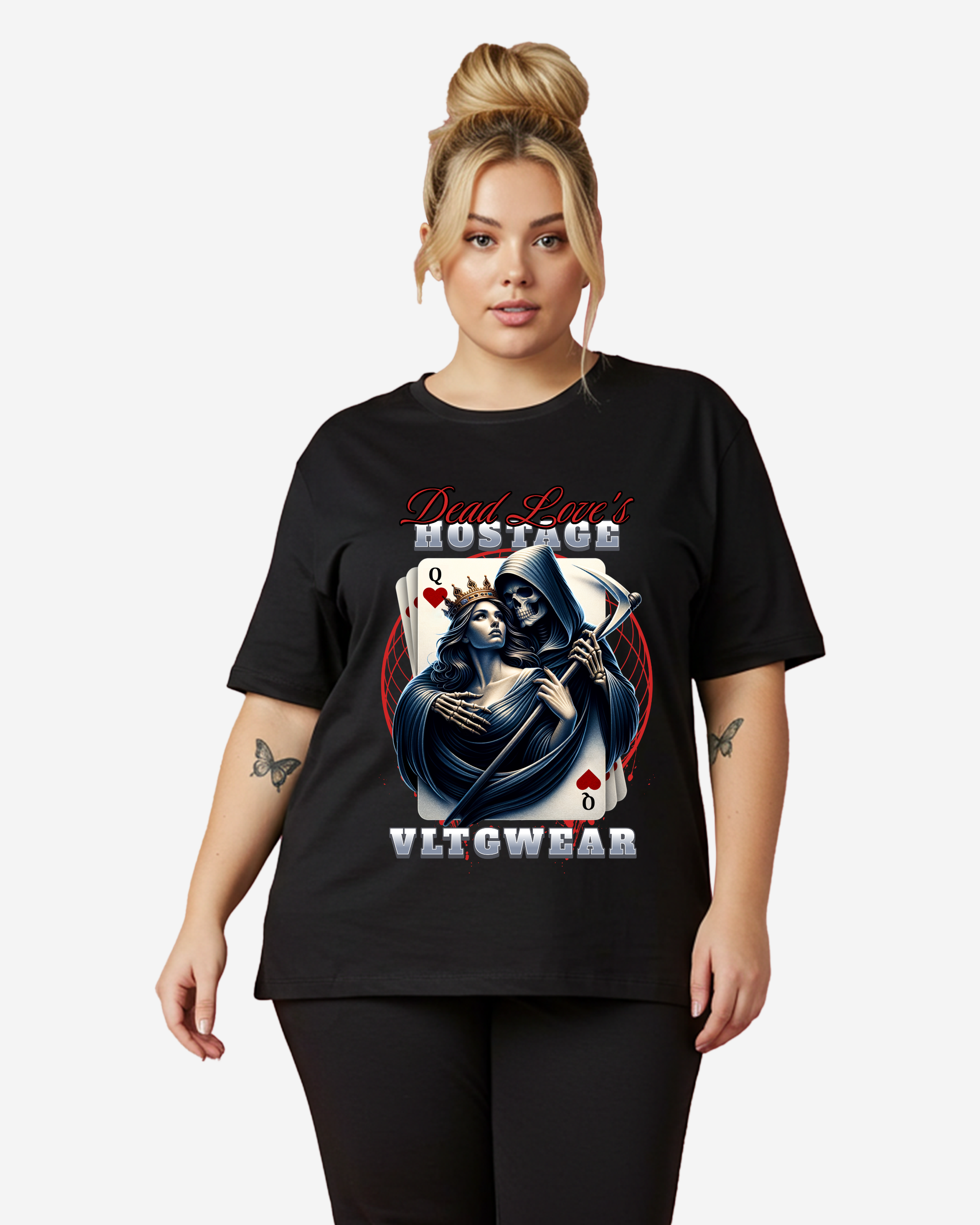 Grim Reaper Graphic Women's Oversized T-Shirt