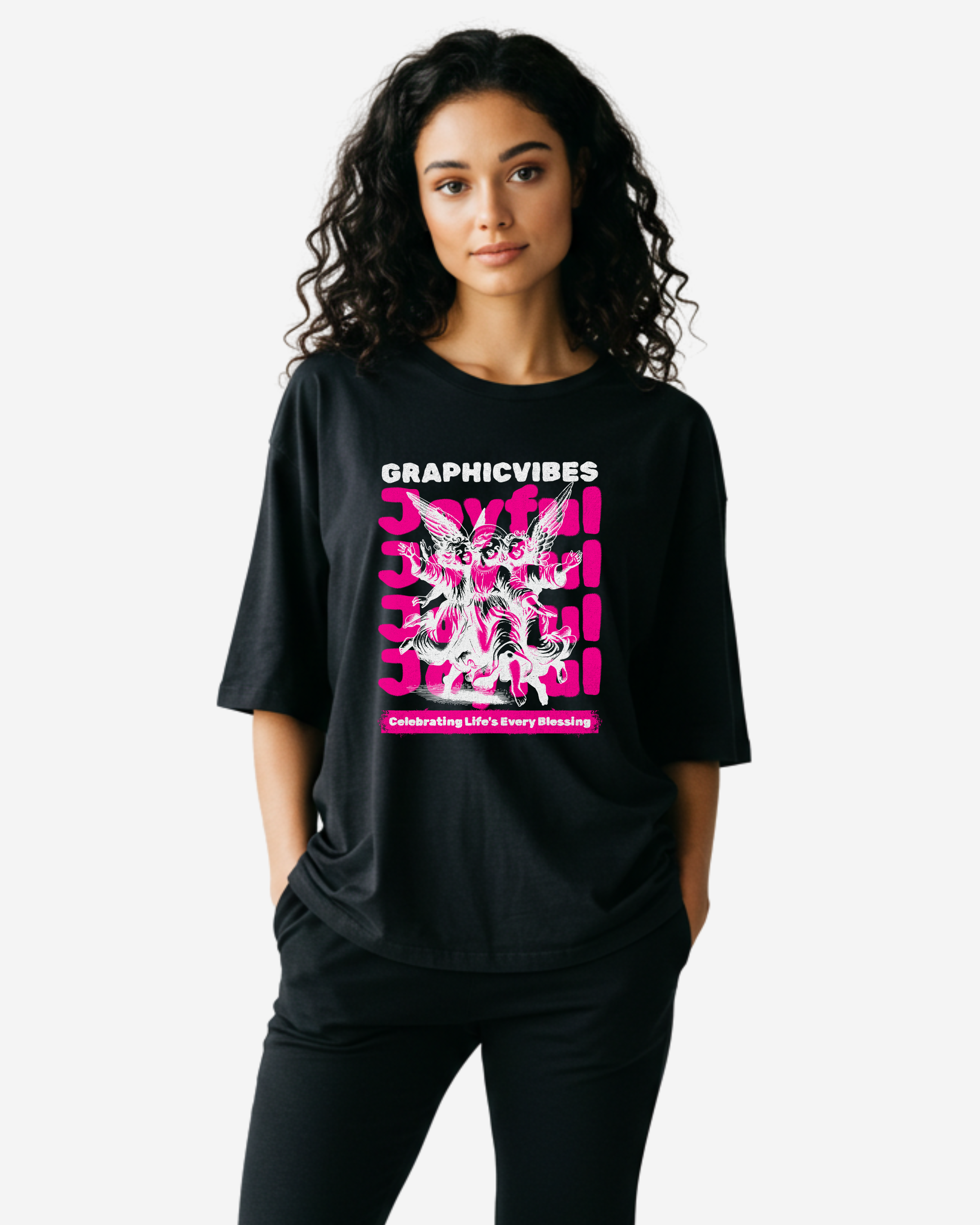 Joyful Angel Women's Oversized T-Shirt