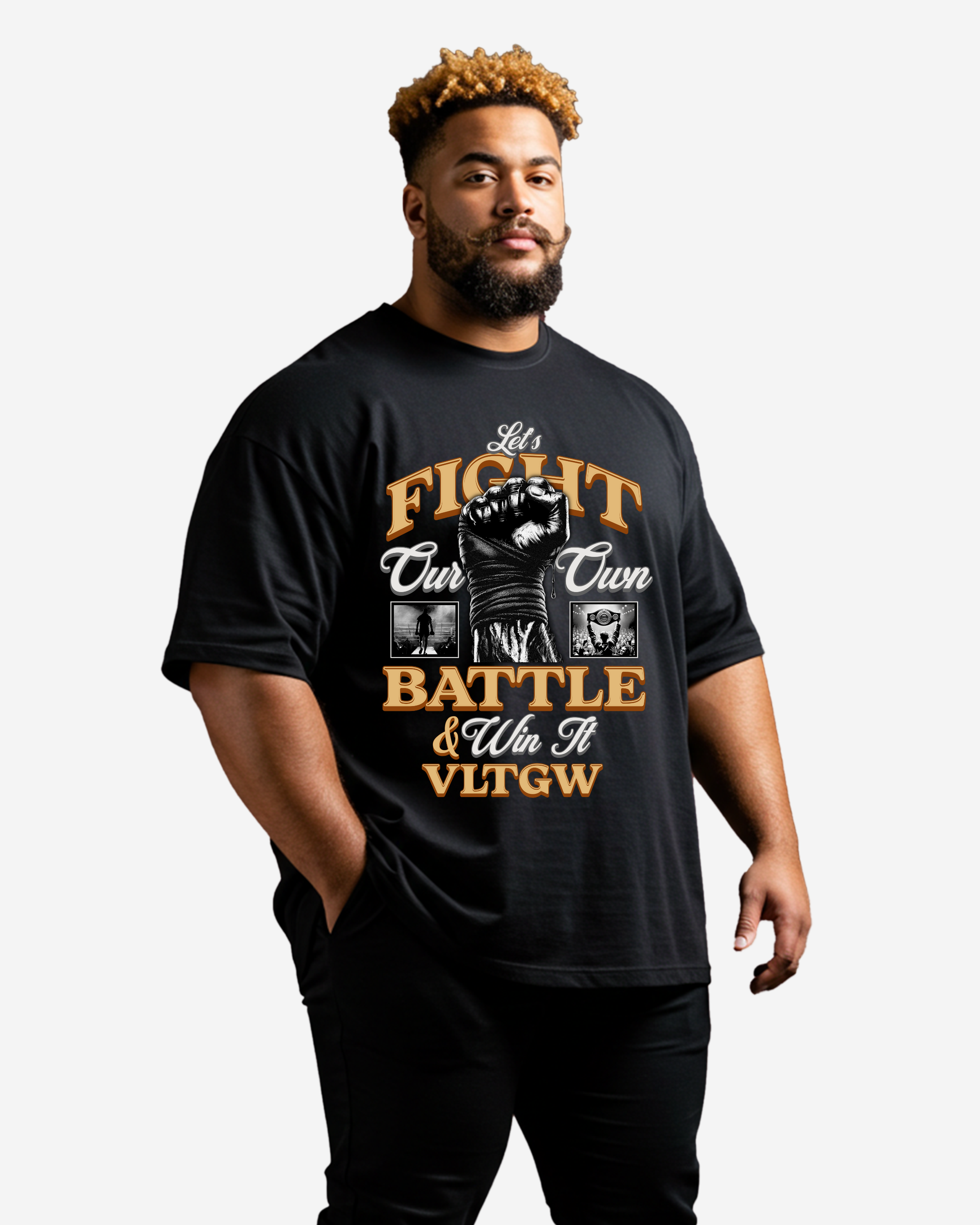 Let's fight battle Men's Oversized T-Shirt