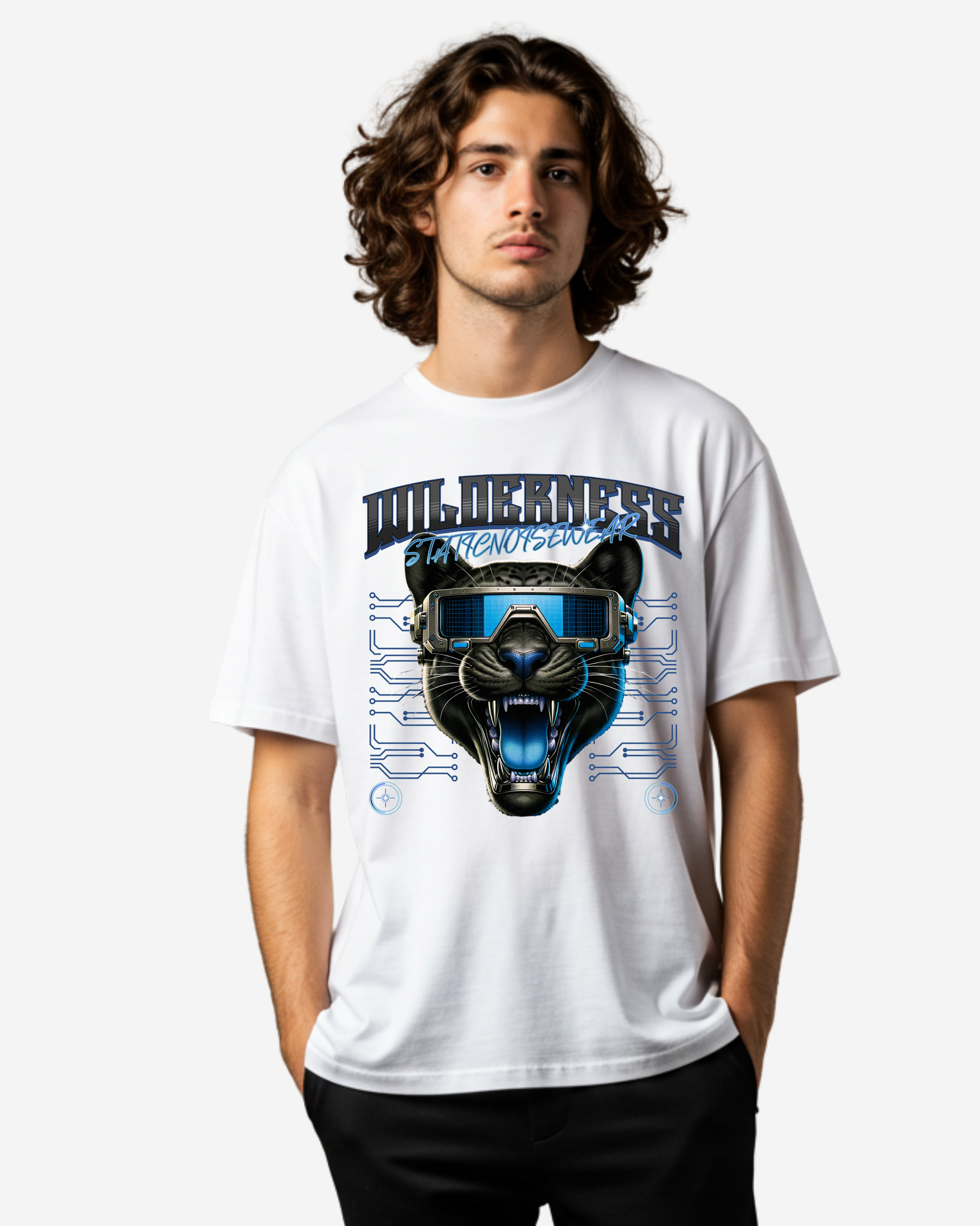 Panther Graphic Men's Oversized T-Shirt