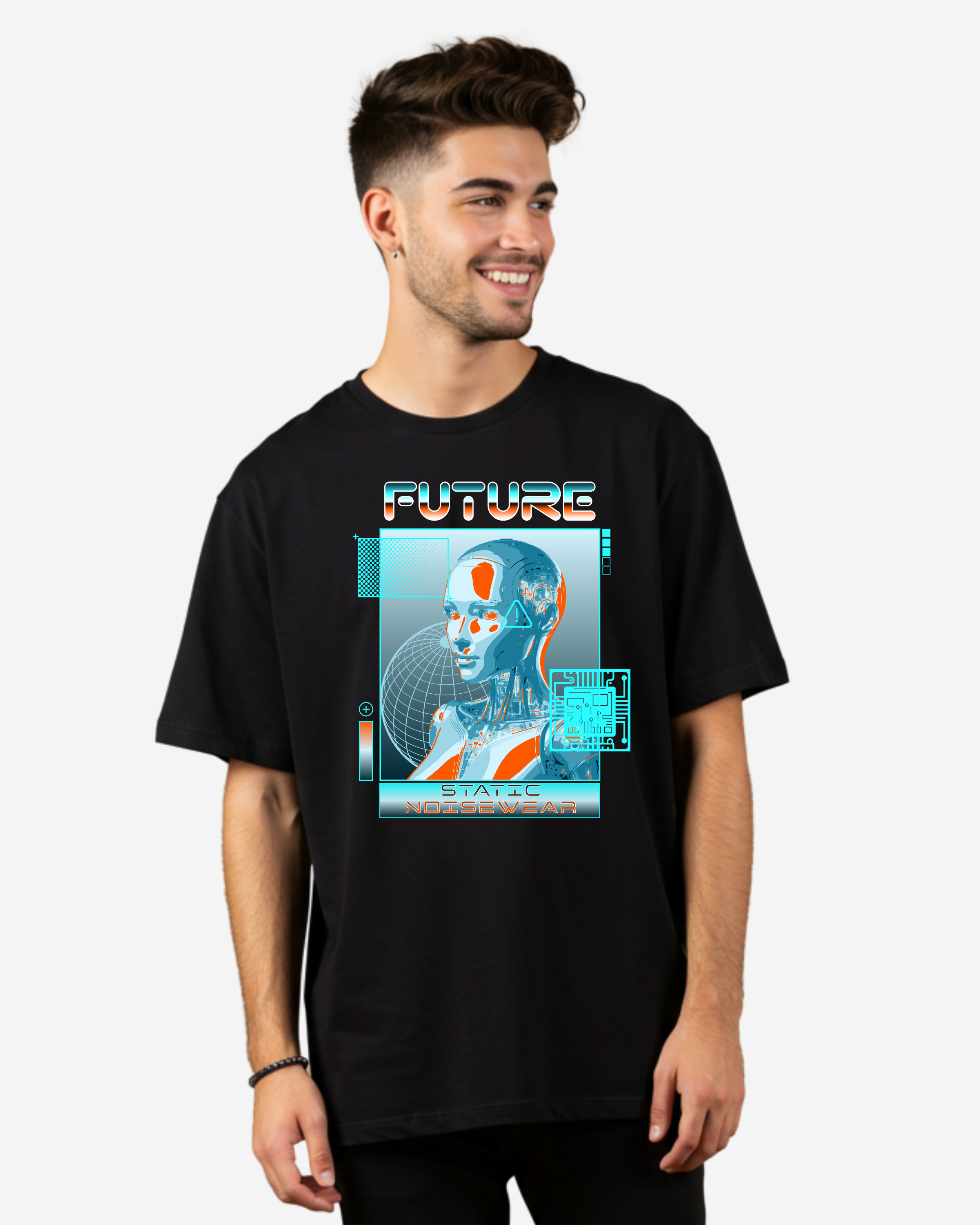 Robot Men's Oversized T-Shirt