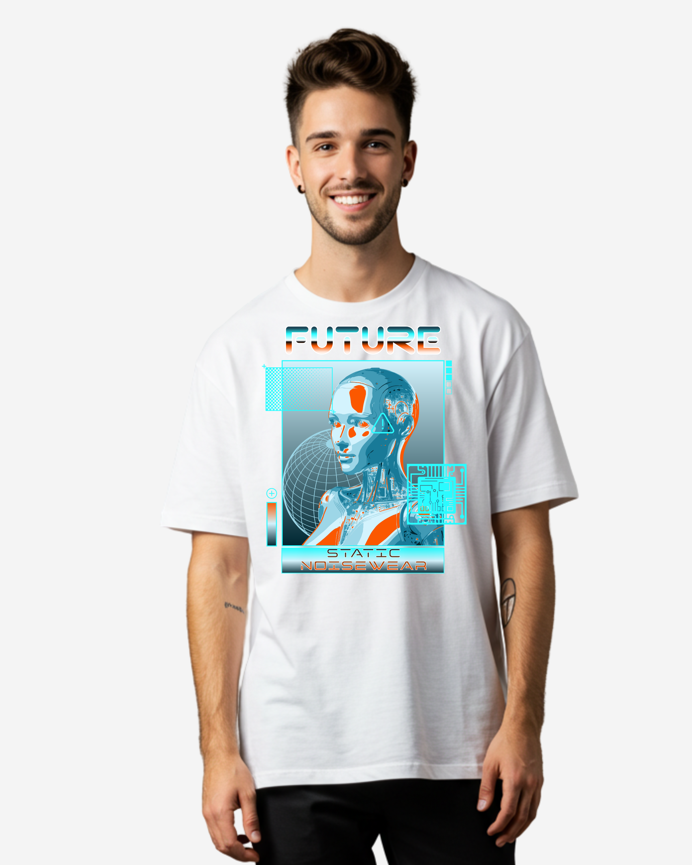 Robot Men's Oversized T-Shirt