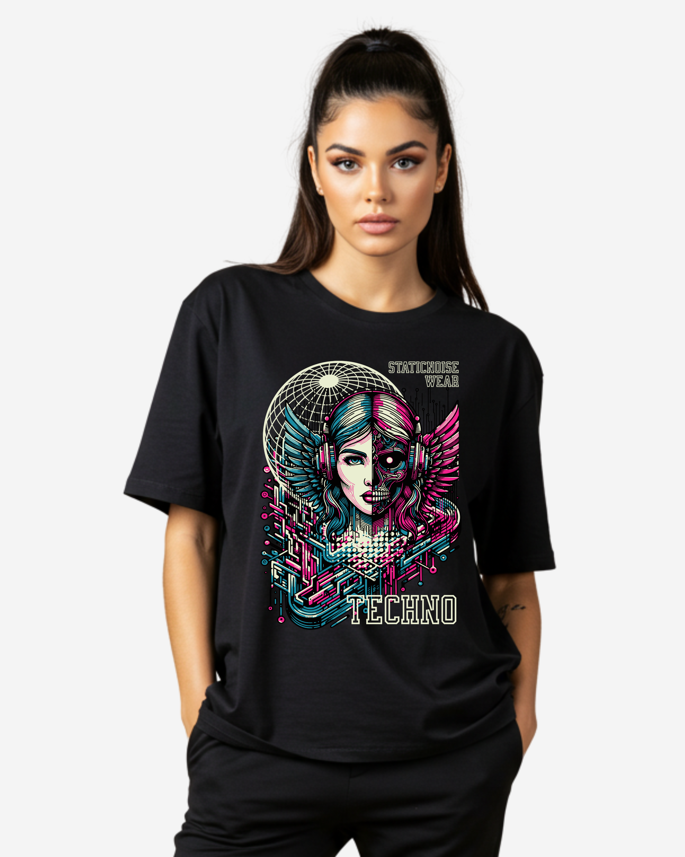 Techno Women's Oversized T-Shirt
