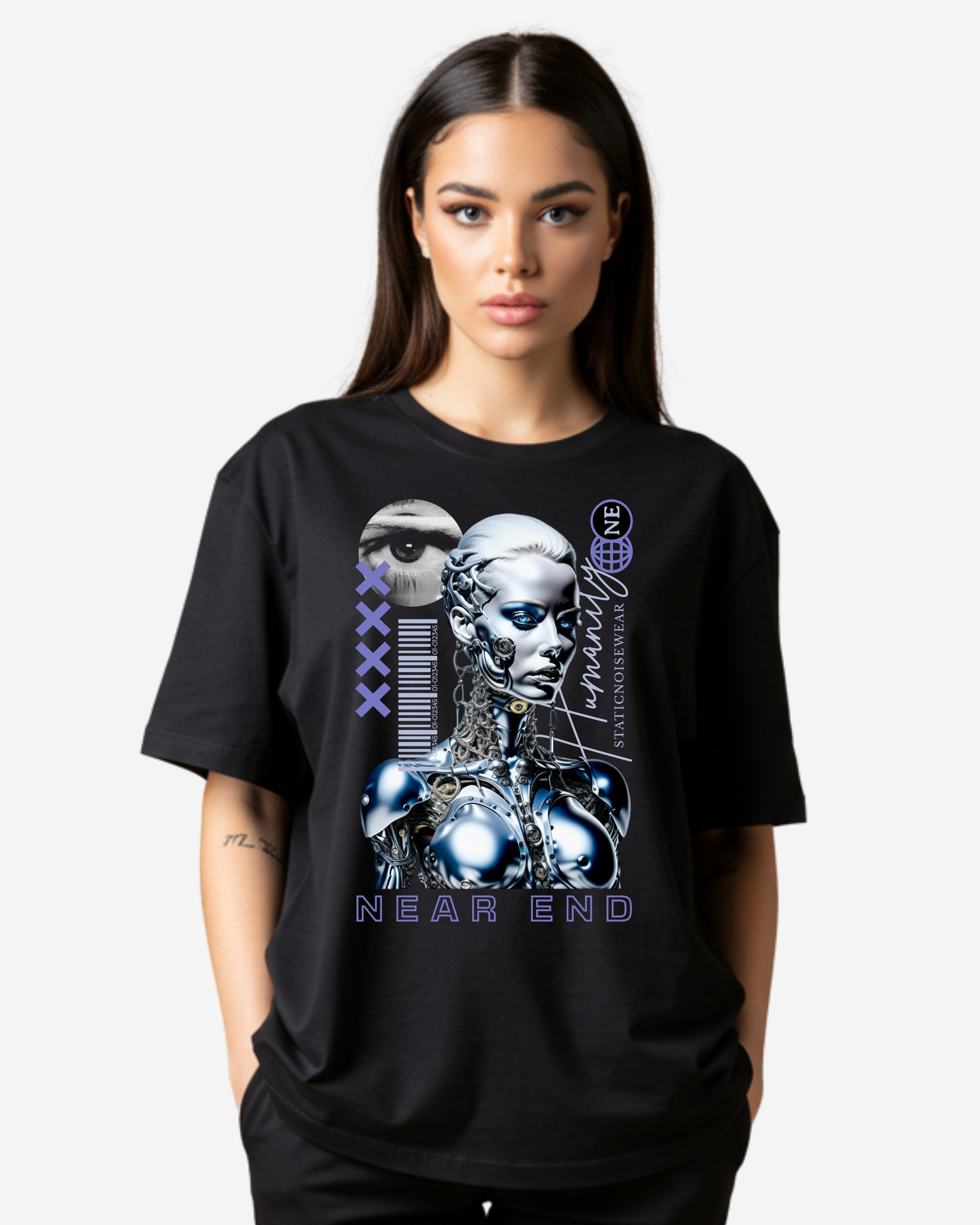 Abstract futuristic Graphic Women's Oversized T-Shirt