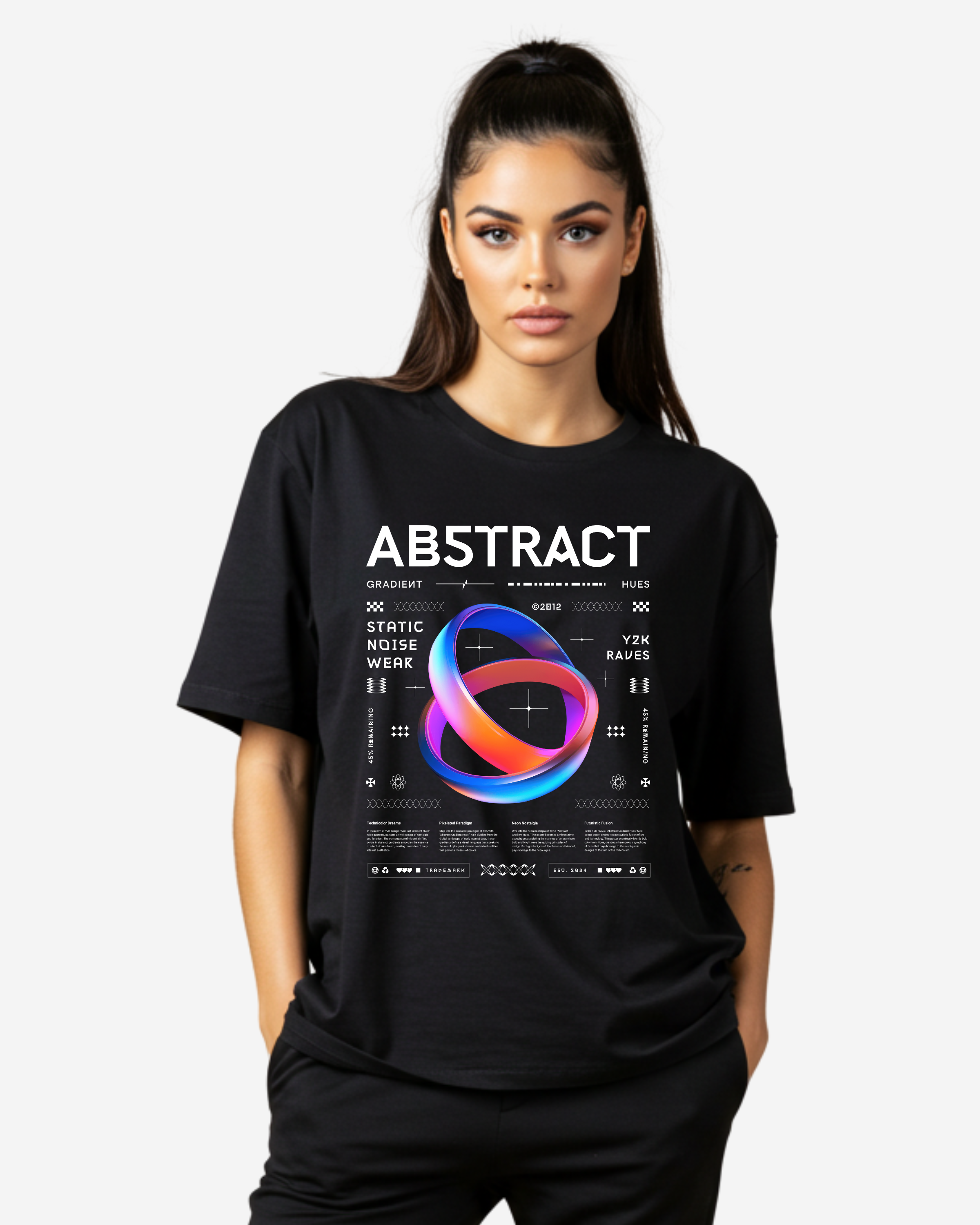 Abstract Women's Oversized T-Shirt